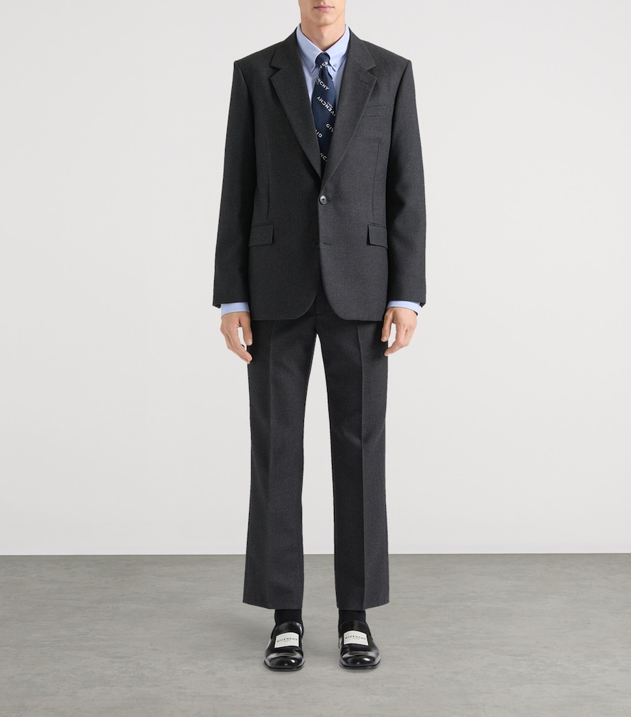 Wool Single-Breasted Blazer CHARCOAL Image 2