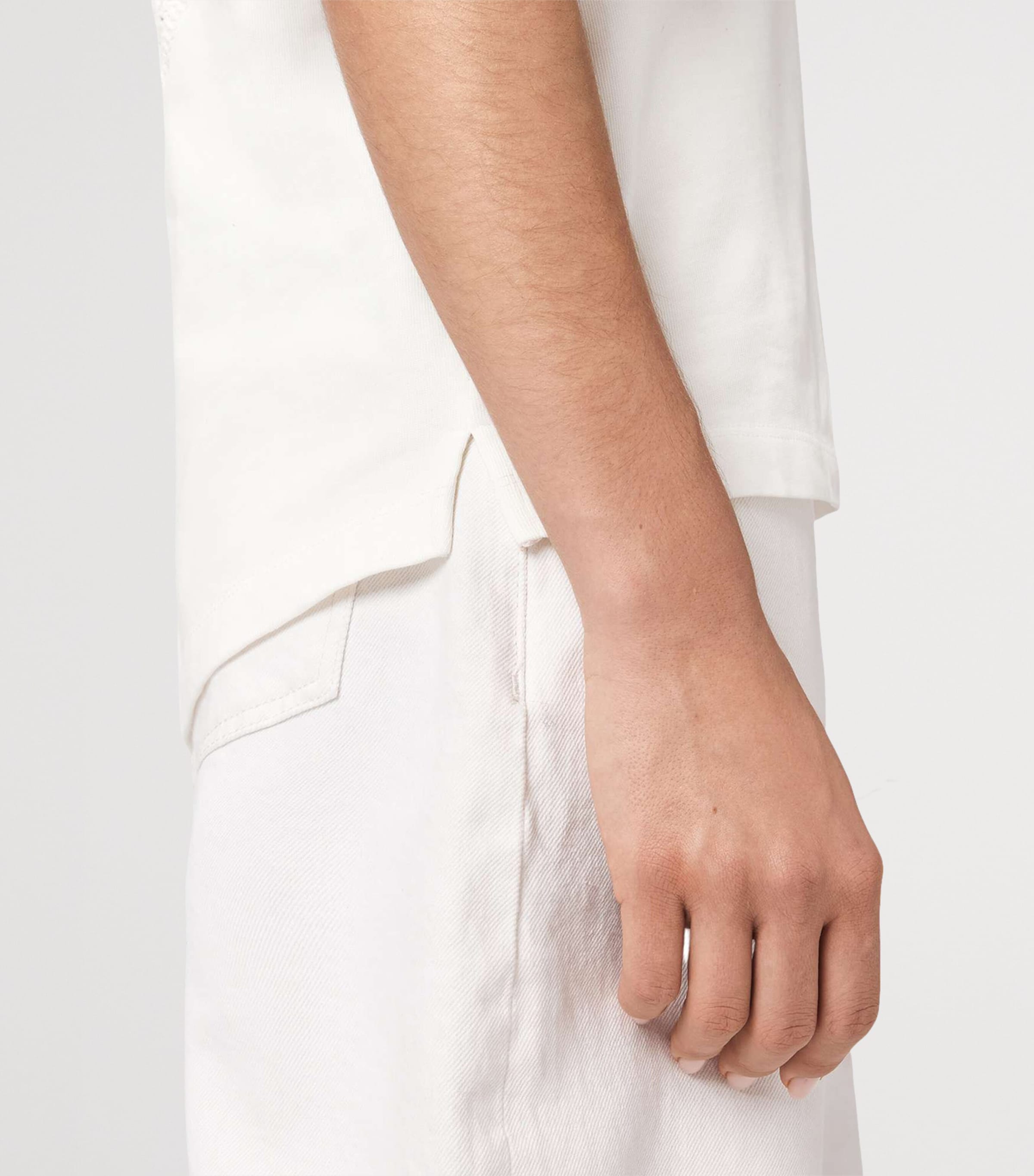 Organic Cotton Embroidered Amelie T-Shirt ECRU WHITE Image 8