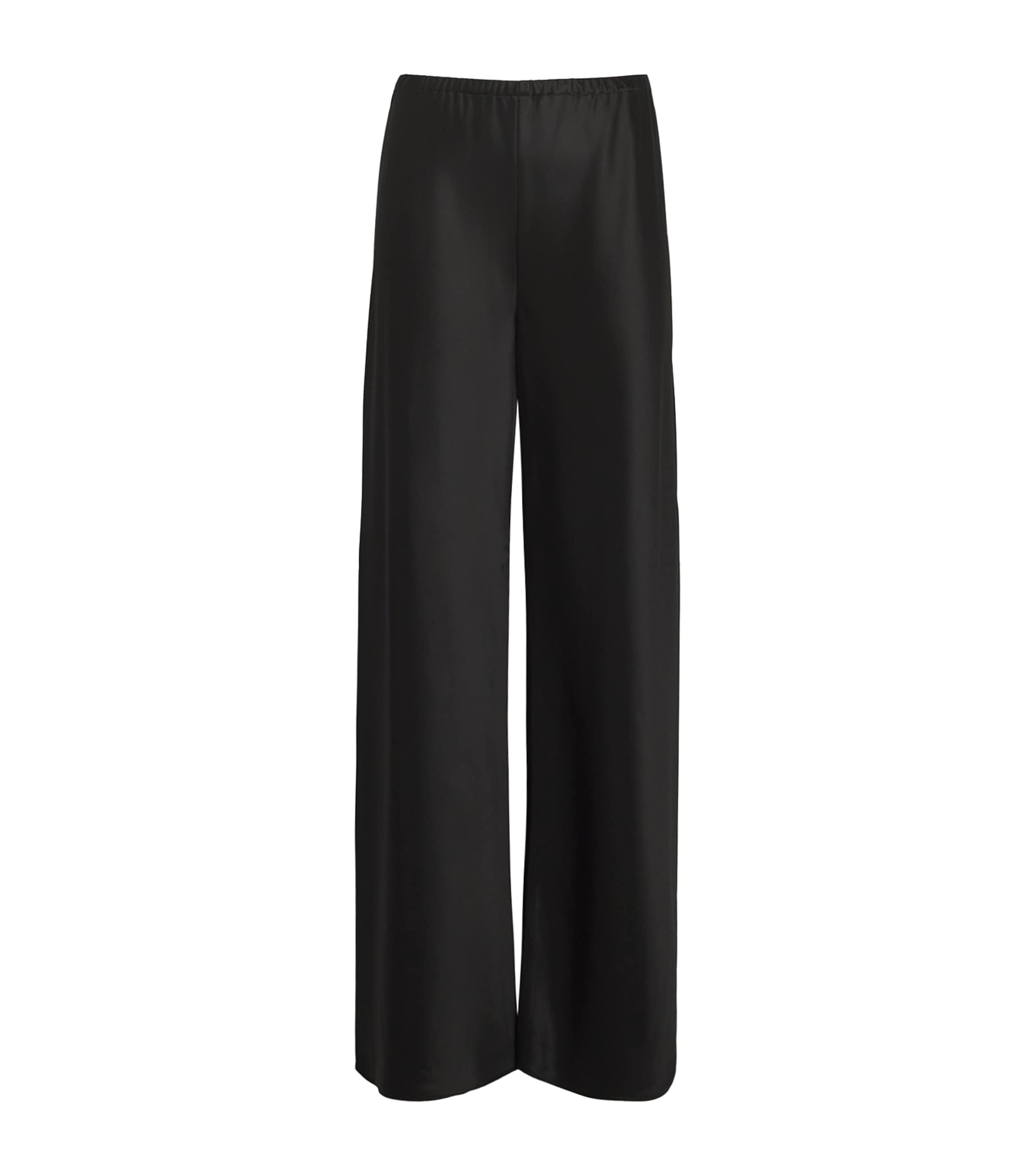 Shop Almada Label Satin Bias Trousers In Black