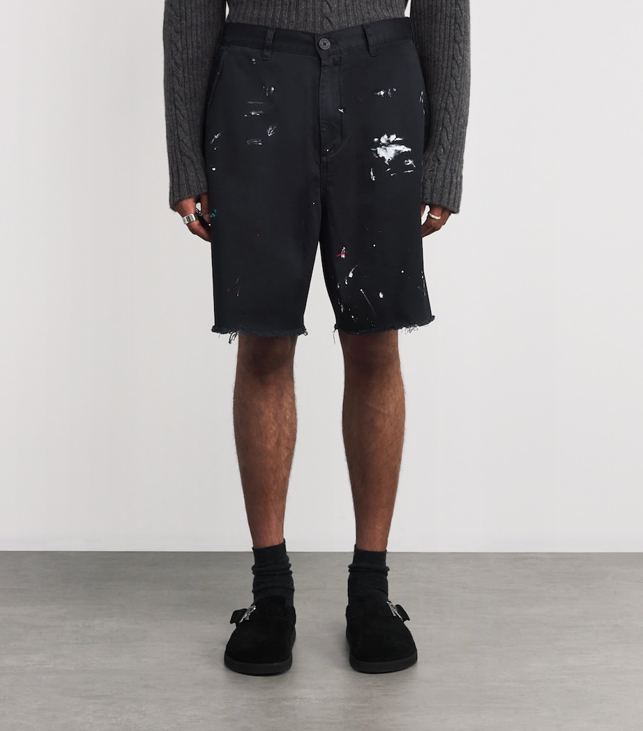 Cotton ATK Cut-Off Shorts BLACK Image 3