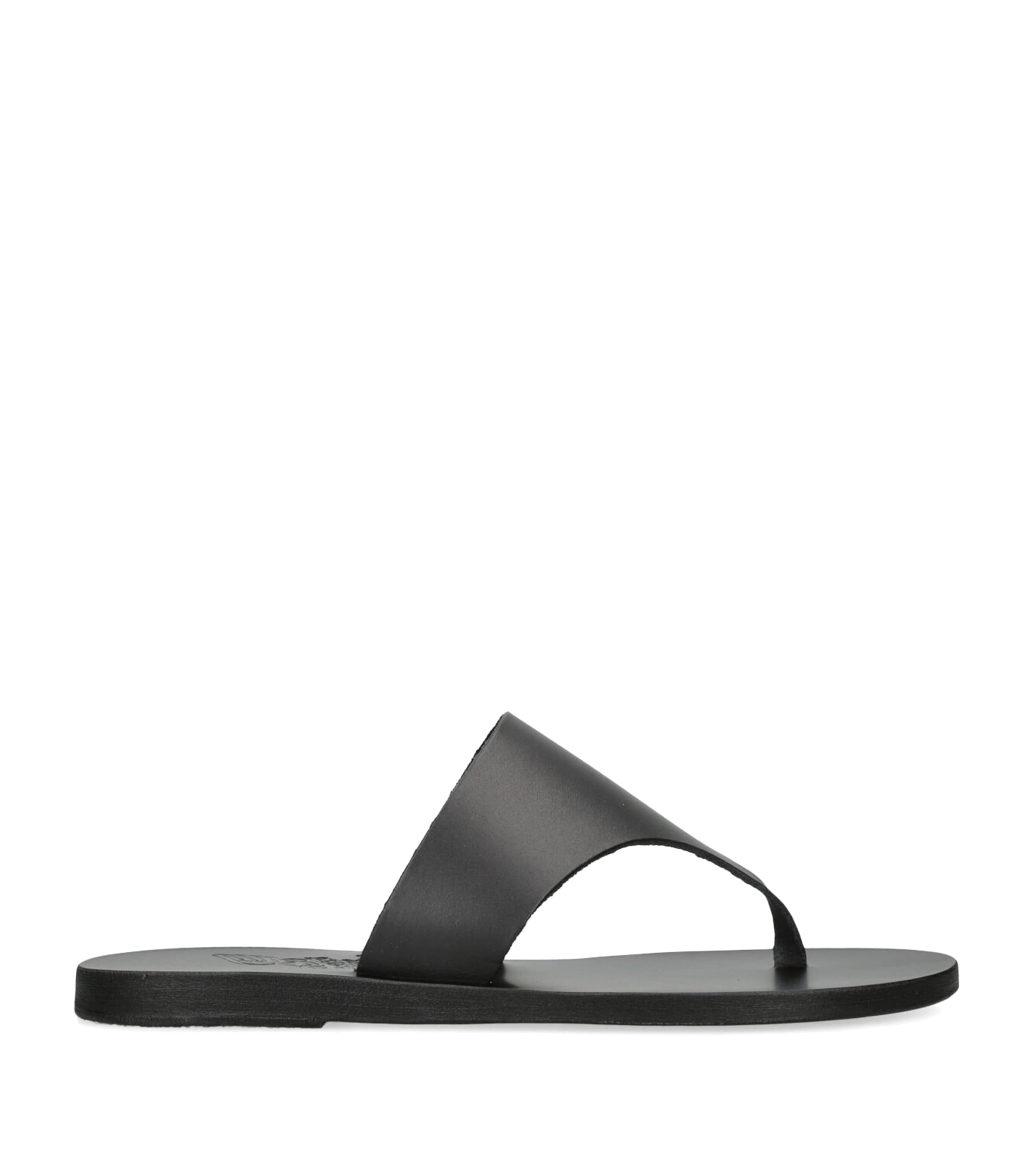 Ancient Greek Sandals Leather Mera Sandals In Black