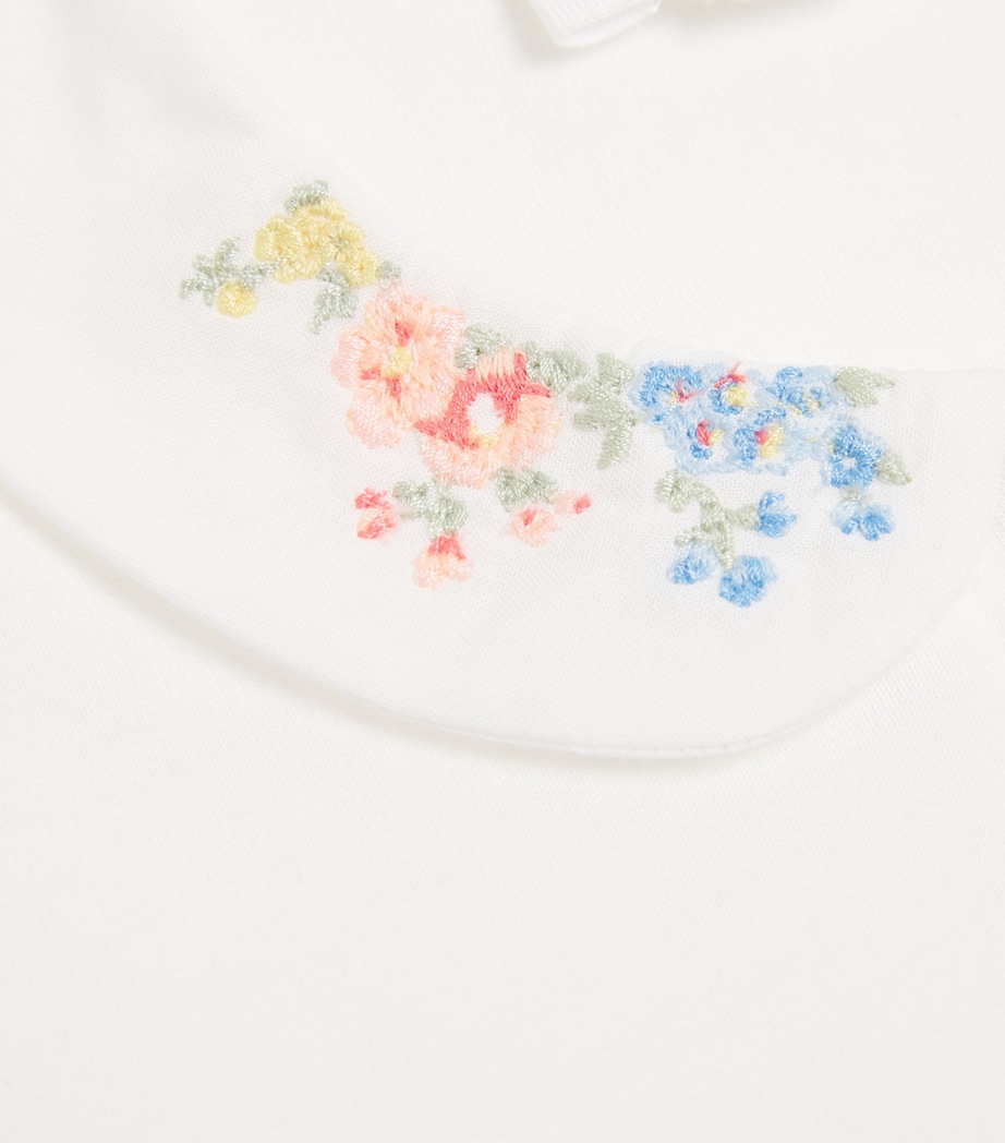 Cotton Embroidered All-In-One (0-24 Months) NACRE Image 3