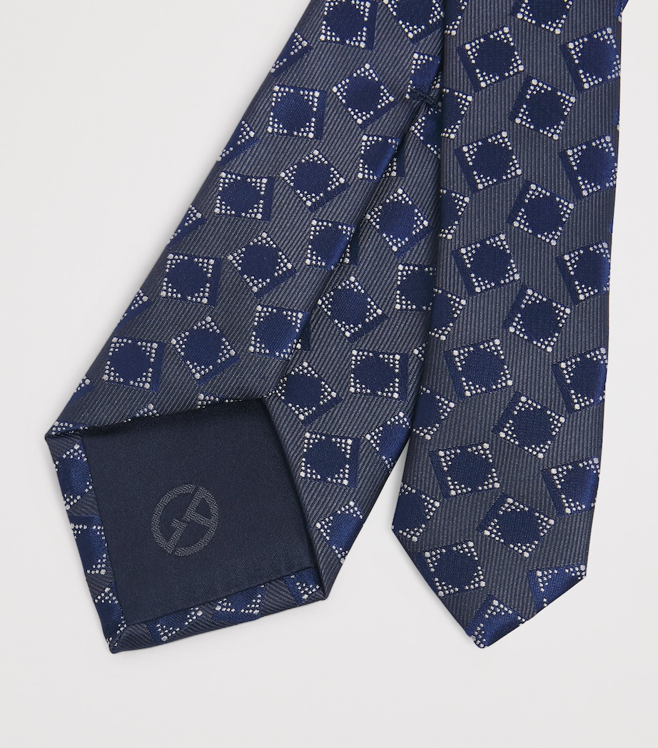 Silk Geometric Jacquard Tie F8048 Image 3