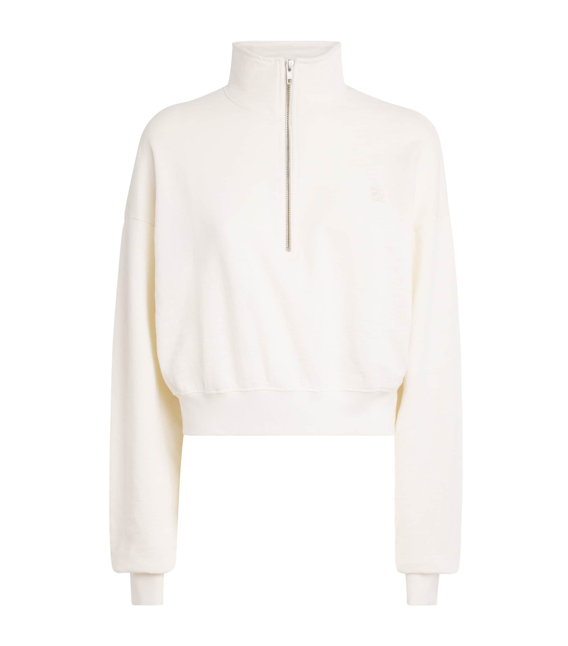 Éterne French Terry Cropped Sweatshirt In Sand