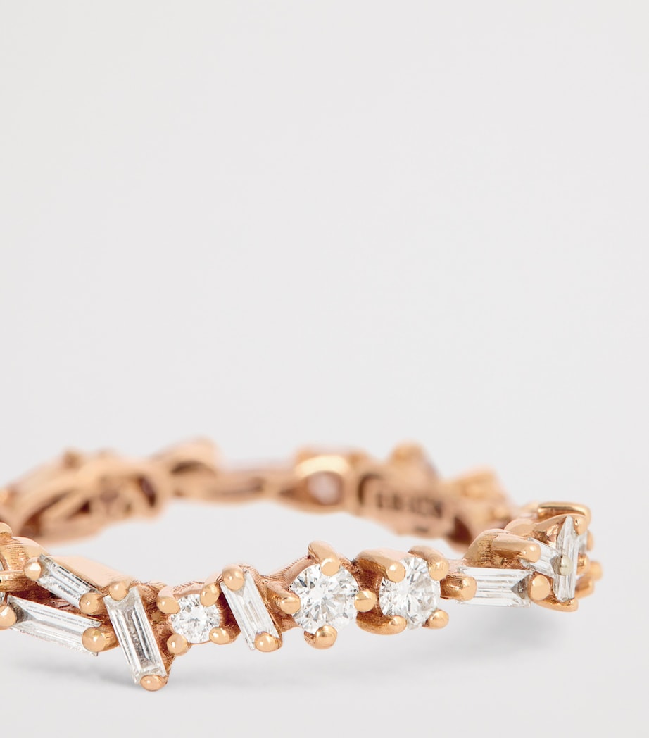 Rose Gold and Diamond Classic Eternity Ring 18K RG/WD Image 6