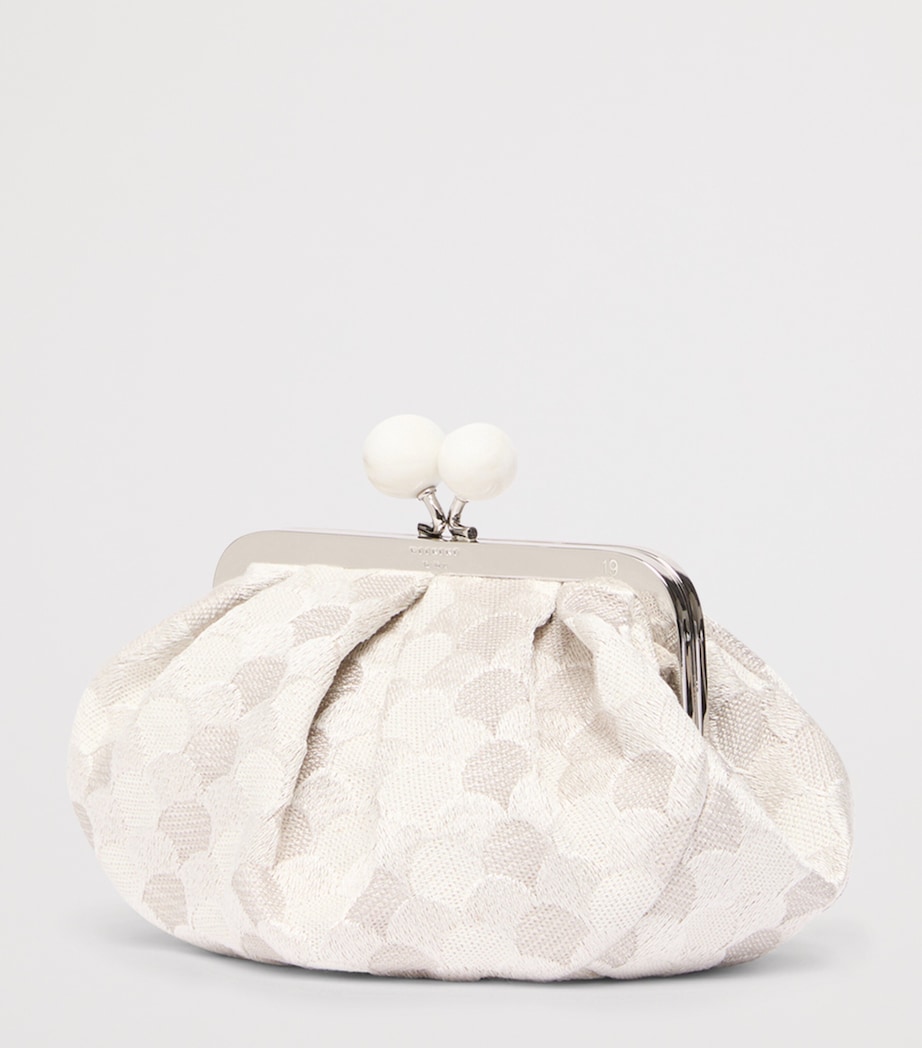 Weekend Max Mara Woven Jacquard Pasticcino Clutch Bag White Image 4