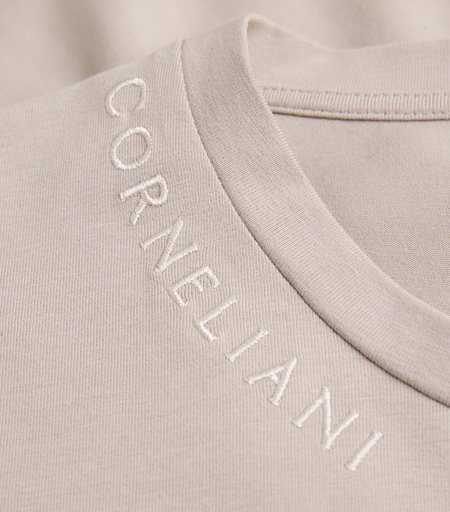 Stretch-Cotton Logo T-Shirt 29 NATURAL/ BEIGE Image 5