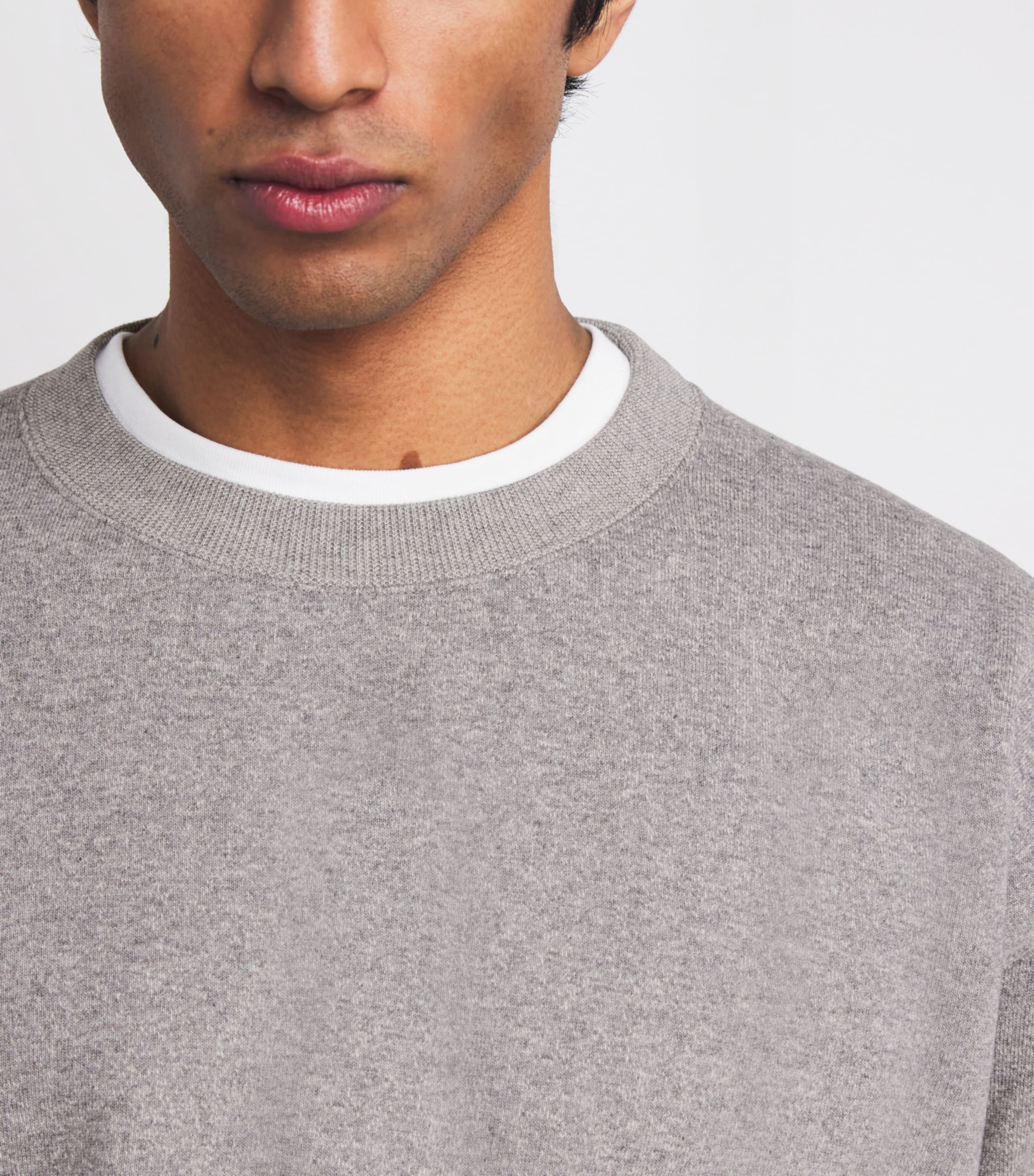 Auralee Grey Cotton Smooth Soft Sweatshirt | Harrods US