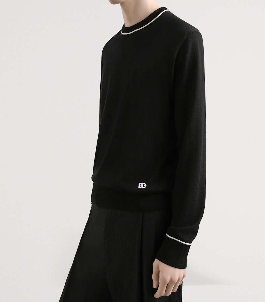 Wool Crew-Neck Sweater N0000-BLACK Image 2