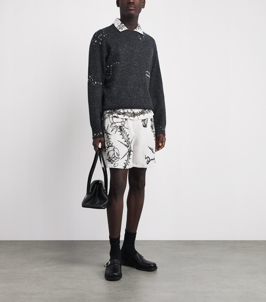 DOMREBEL Mens Wool-Blend Renegade Sweater Charcoal Image 2