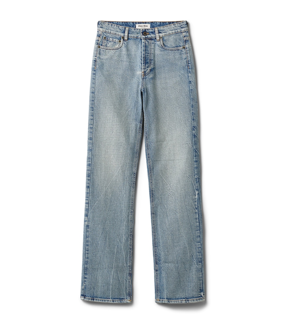 Miu Miu Womens Straight Leg Jeans Image 1