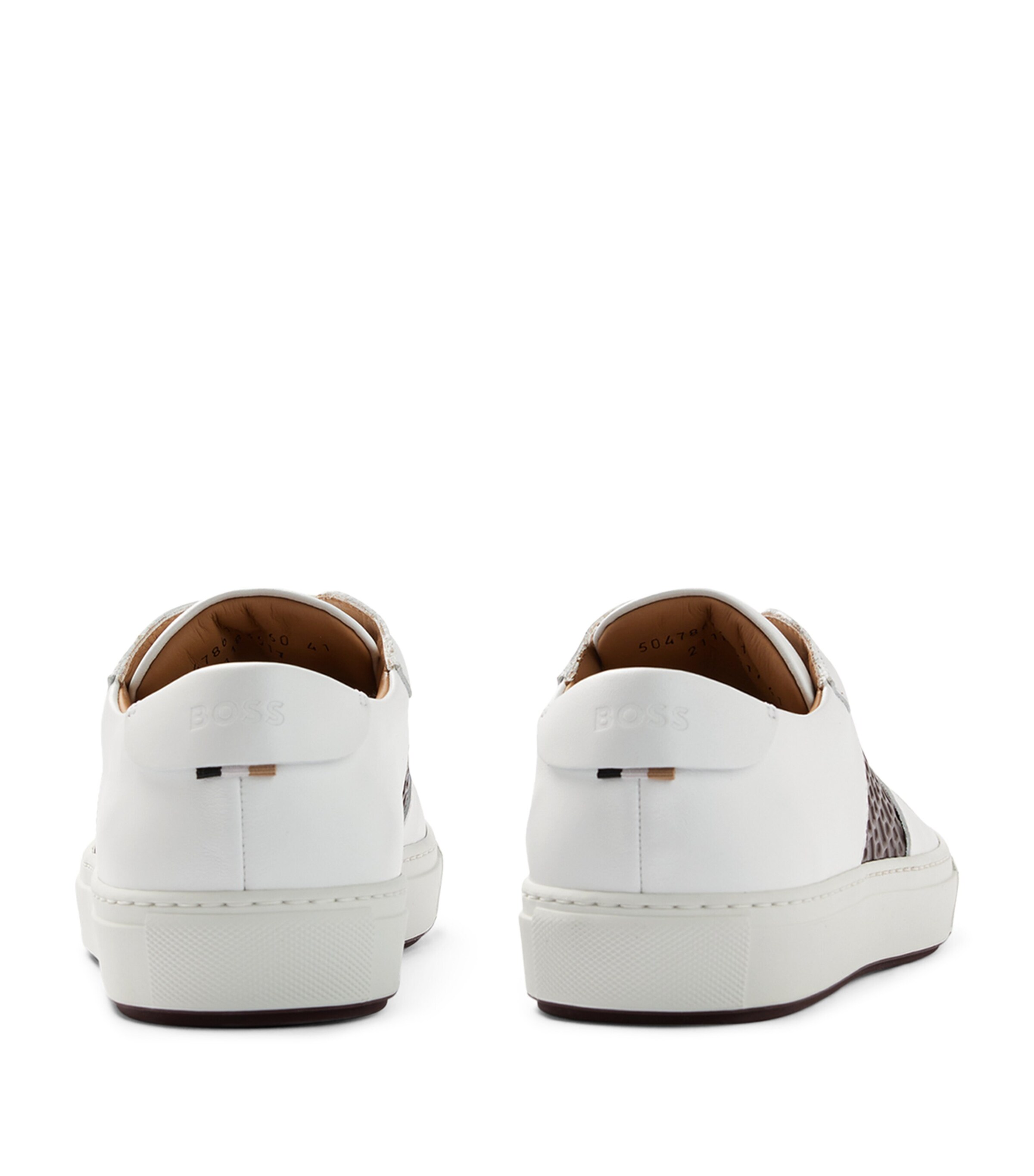 BOSS Leather Monogram Sneakers Image 3