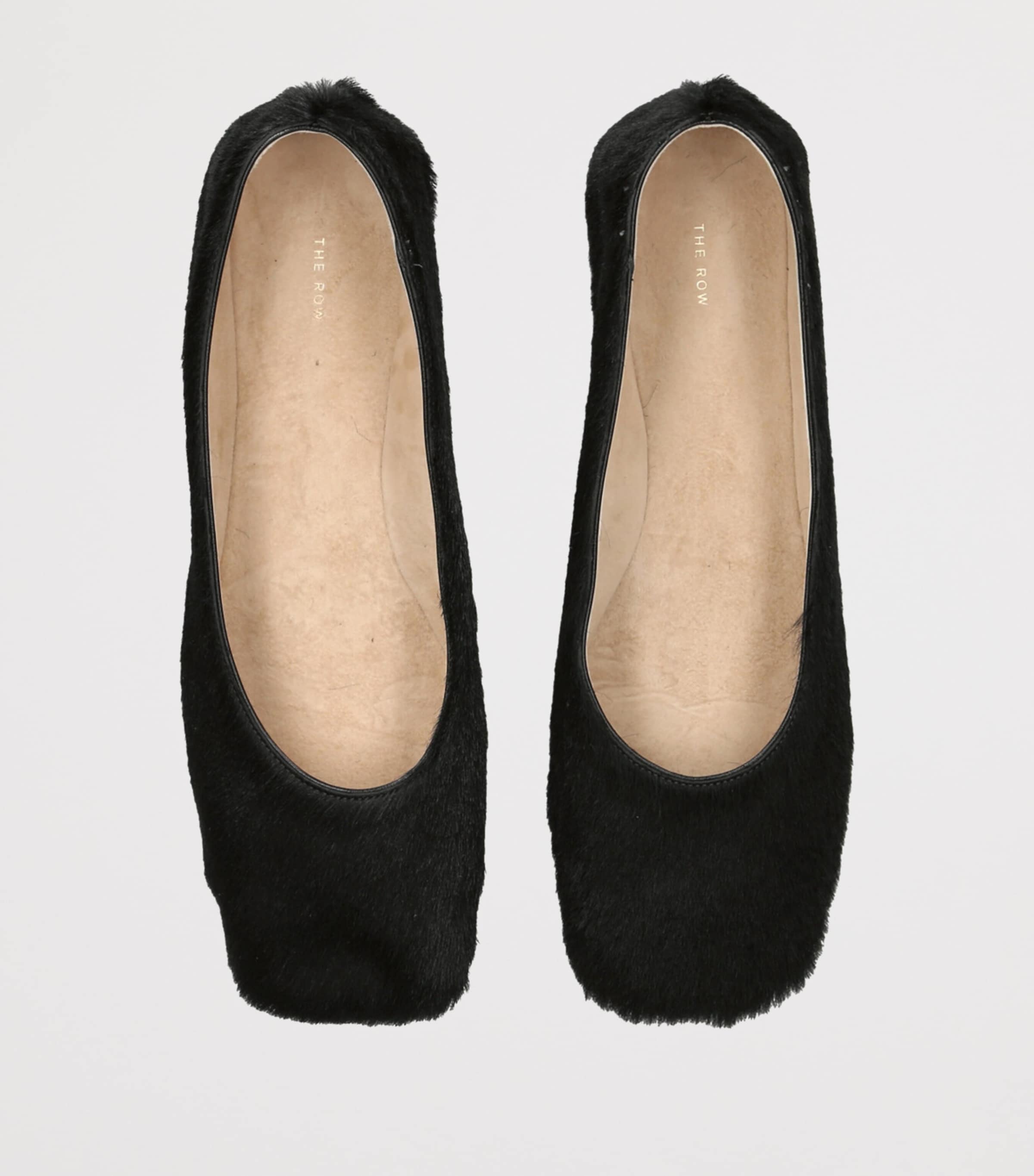 THE ROW (ザ・ロウ) Square Ballet Flat in Pony The Row Pony Hair Square Ballet Flats | Harrods US