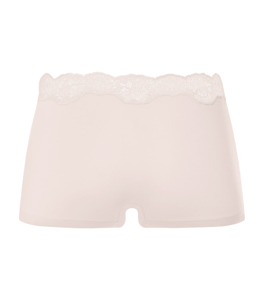 Hanro Womens Lace-Trim Dana Boy Shorts Moonlight Image 3