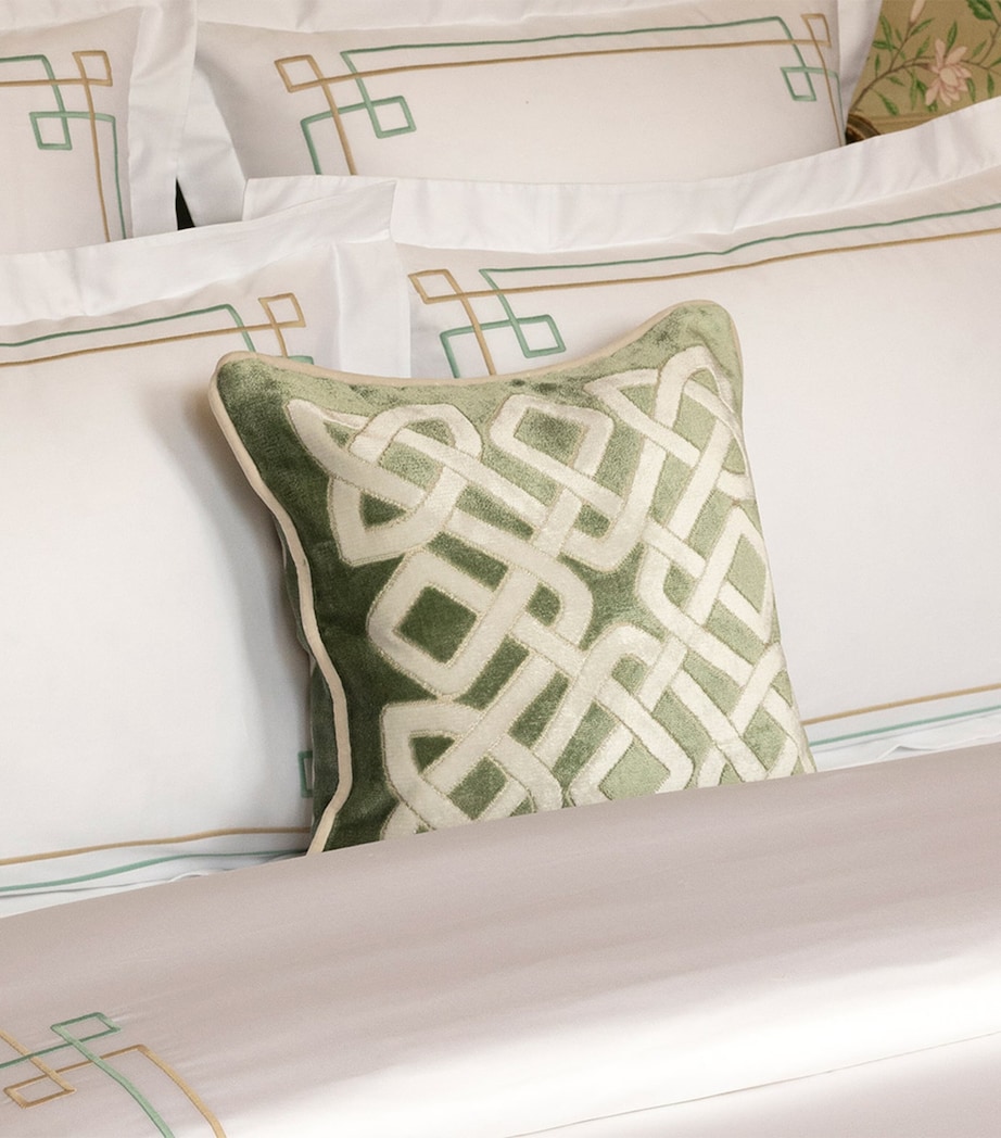 Yves Delorme Entrelac Marine Square Cushion Cover (45cm x 45cm) Verones Image 2