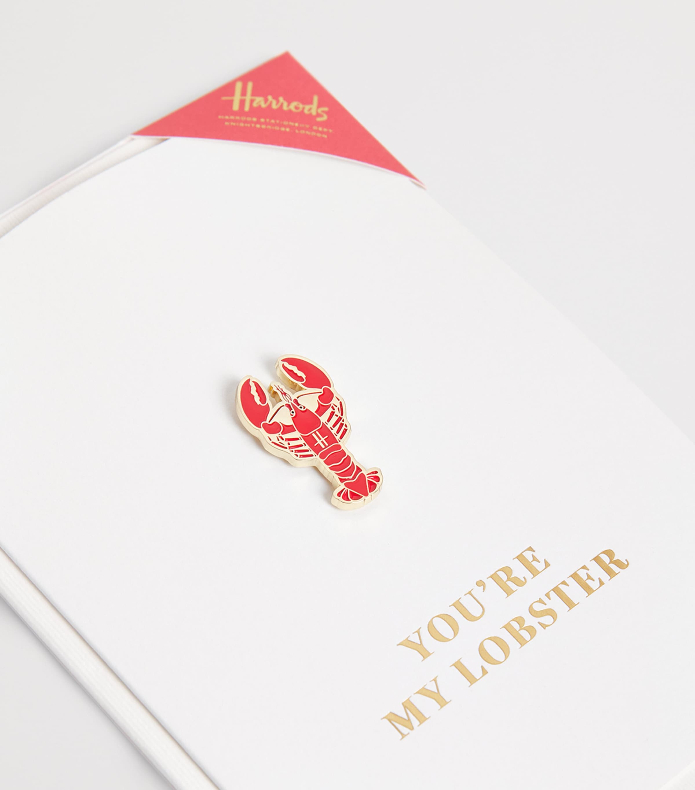 Harrods Lobster Pin Badge Card Gold Image 3