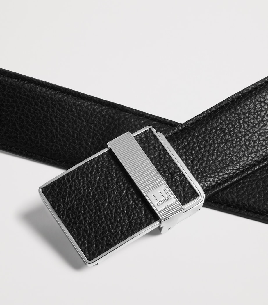 Leather Automatic Longtail Buckle Belt 001BLACK Image 3
