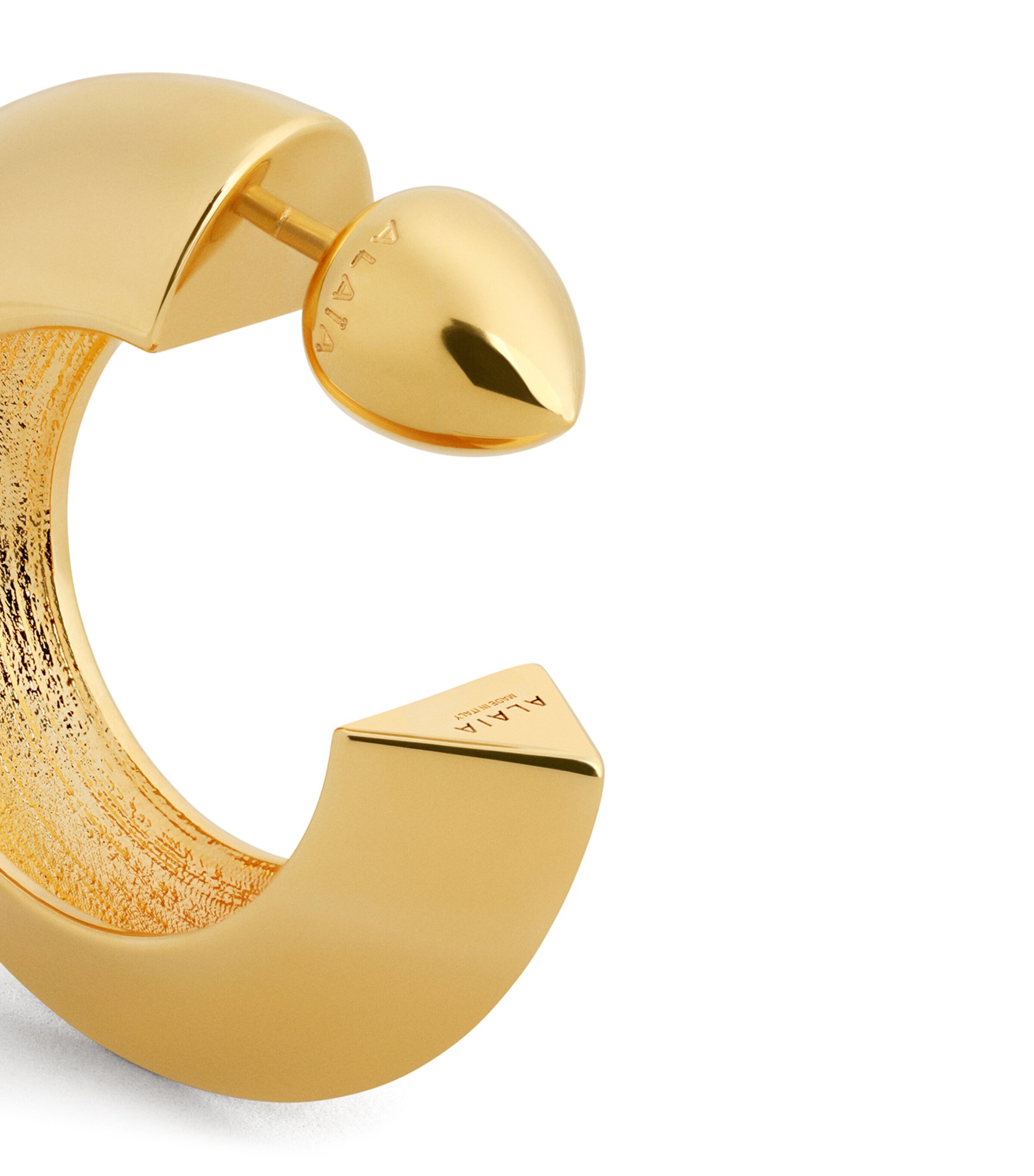 Alaïa Edge Hoop Earrings Yellow Gold Metals Image 2