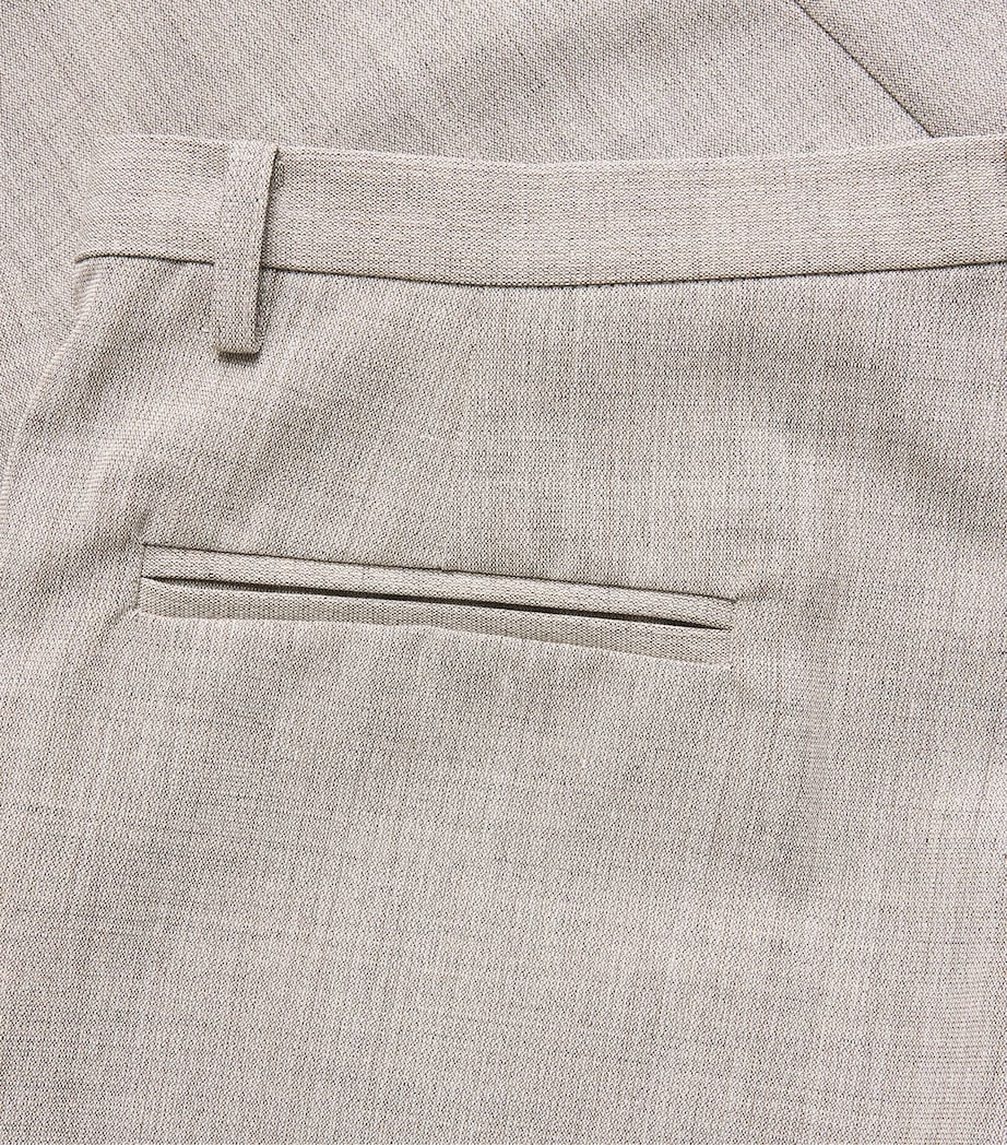 St. Agni Womens Wool-Blend Fine Band Balloon Trousers Pebble Melange Image 6