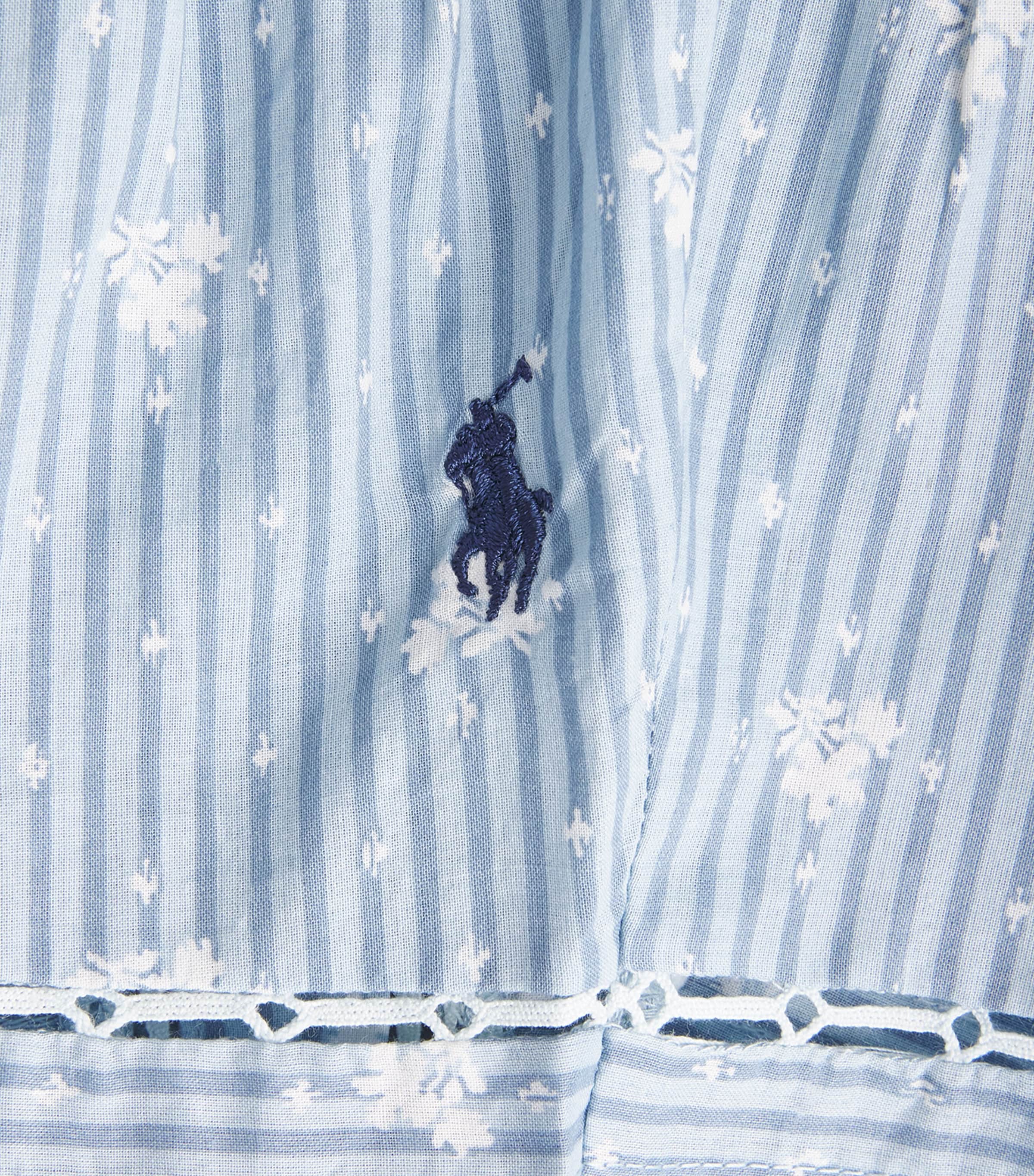 Polo Ralph Lauren Womens Cotton Floral Stripe Pyjama Set Vintage Flral Stripe Image 6