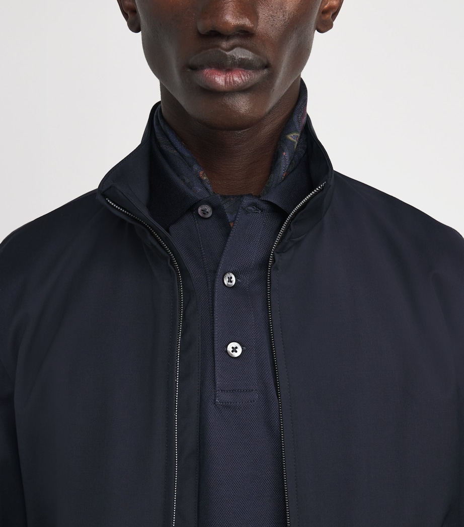 Cotton Piqué Slim-Fit Polo Shirt NAVY Image 6