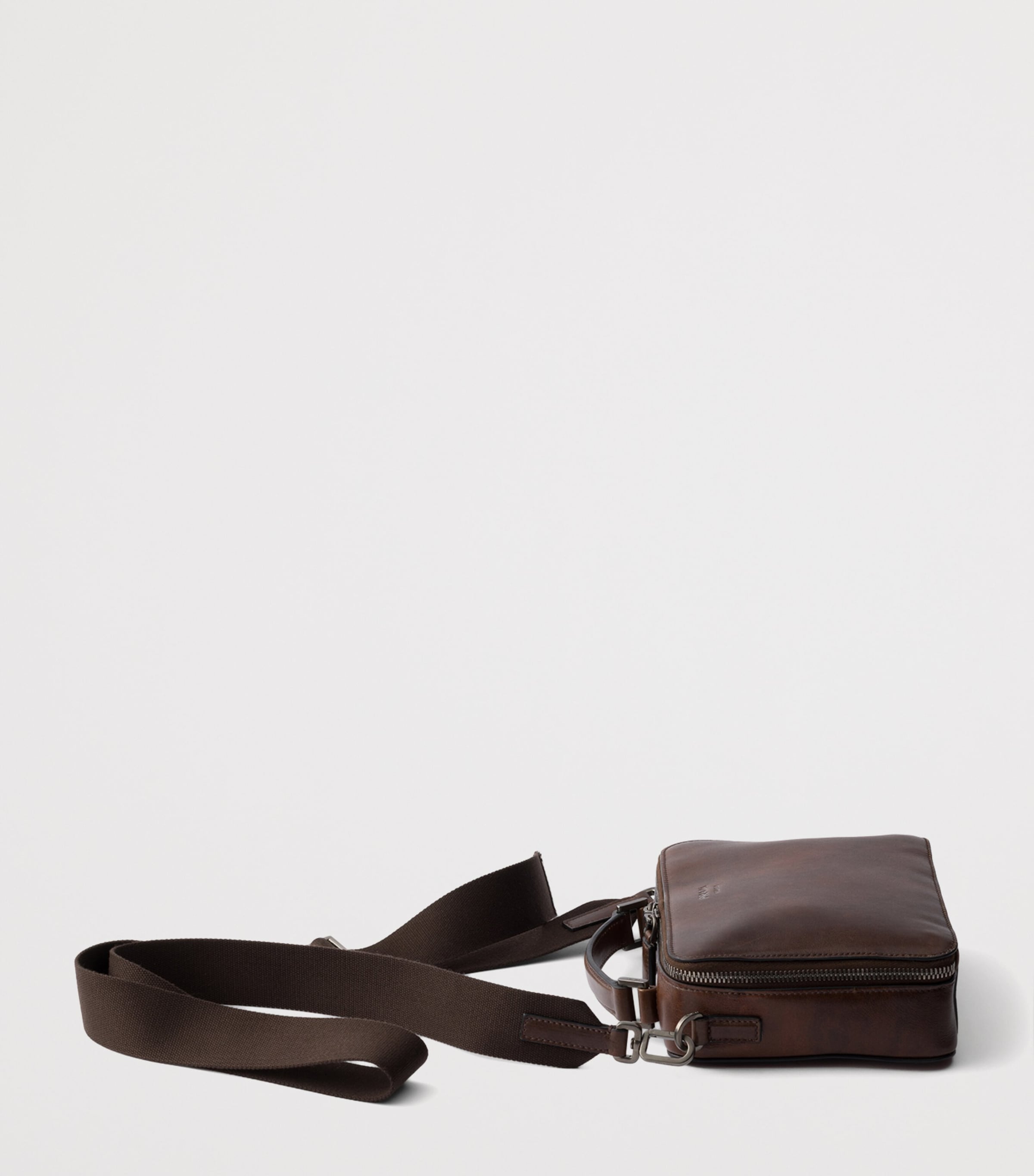 Prada Leather Brique Cross-Body Bag Brown Image 7