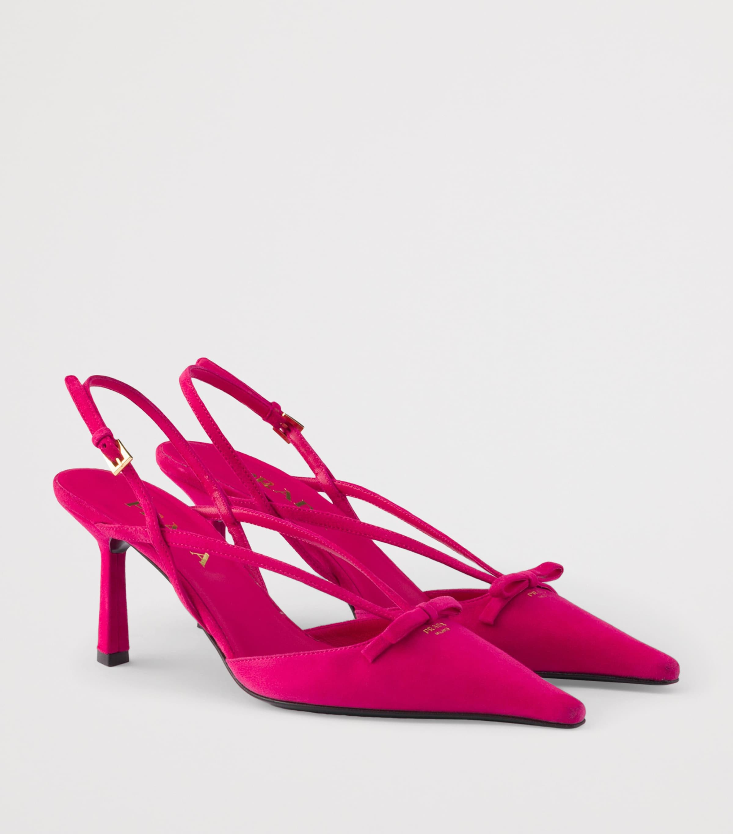 Prada Suede Slingback Pumps 75 Pink Image 2