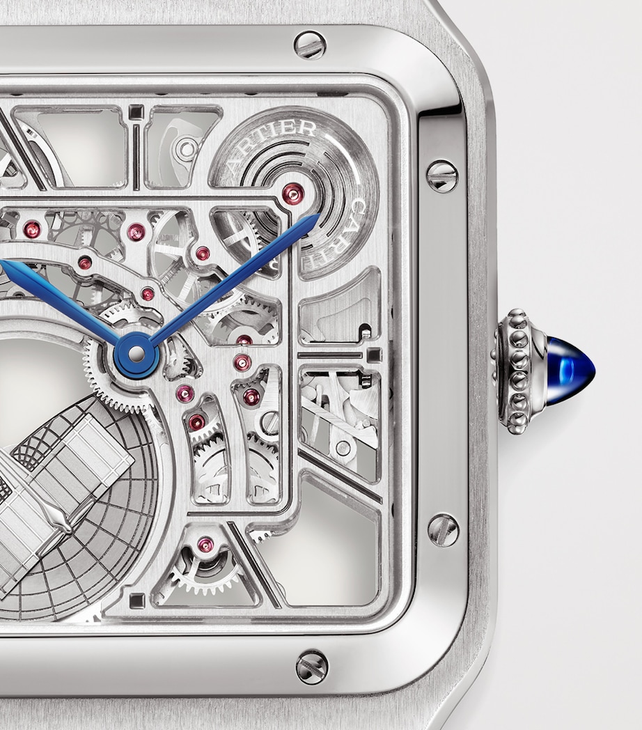 Stainless Steel Santos-Dumont Skeleton Watch 31mm STEEL Image 5