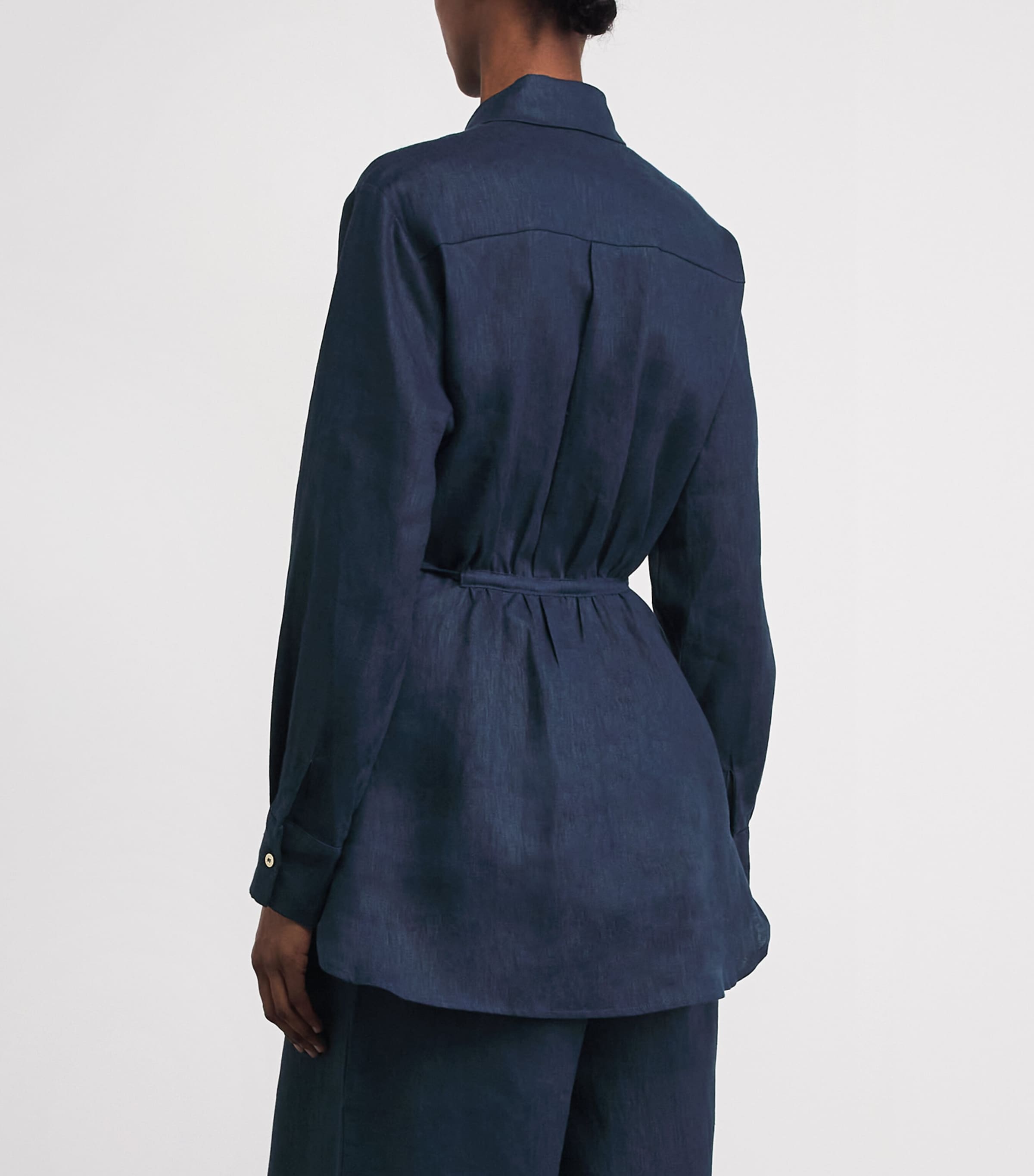 Melissa Odabash Womens Linen Ariel Shirt Navy Image 5