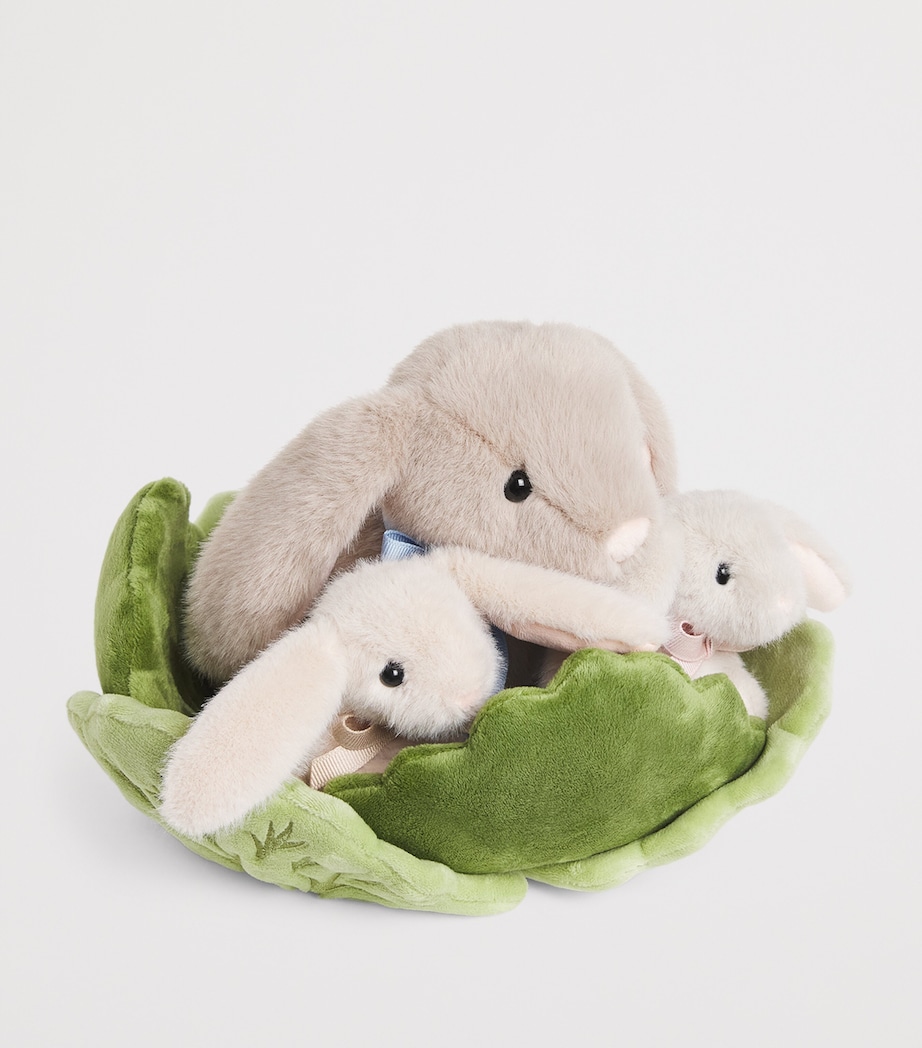 Plush Bunny Family in Cabbage (23cm) BEIGE Image 2