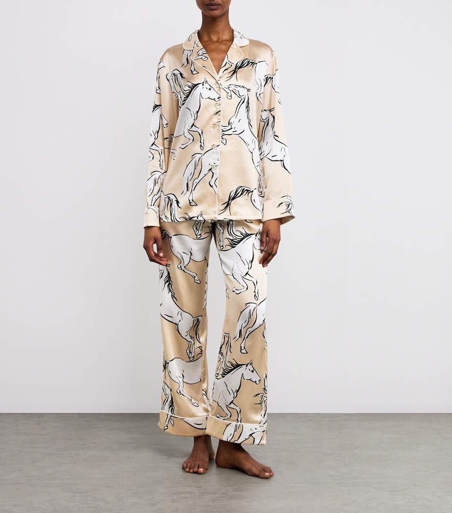 Silk Lila Clementine Horse Pyjamas CLEMENTINE Image 2