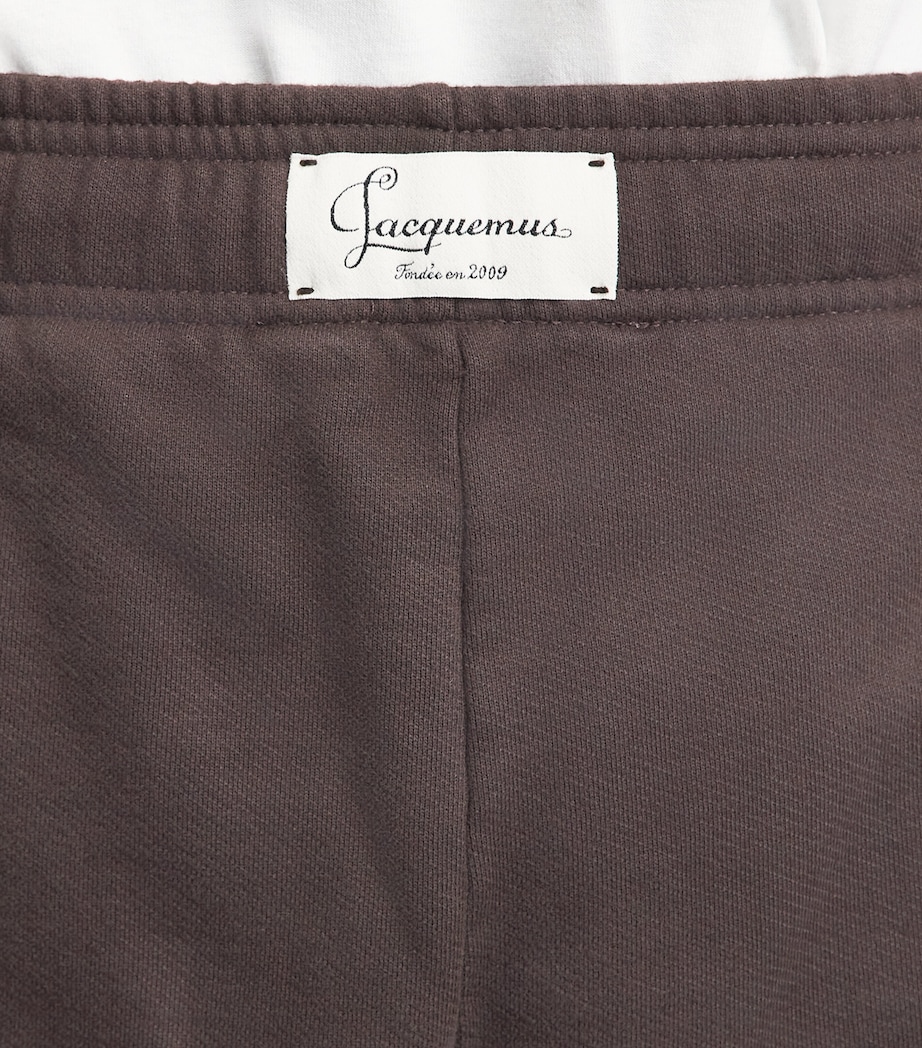 Jacquemus Mens Cotton Corso Sweatpants Dark Brown Image 3