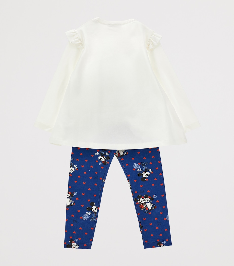 x Disney Mickey Mouse T-Shirt and Leggings Set (2-12 Years) PANNA+BLU Image 2