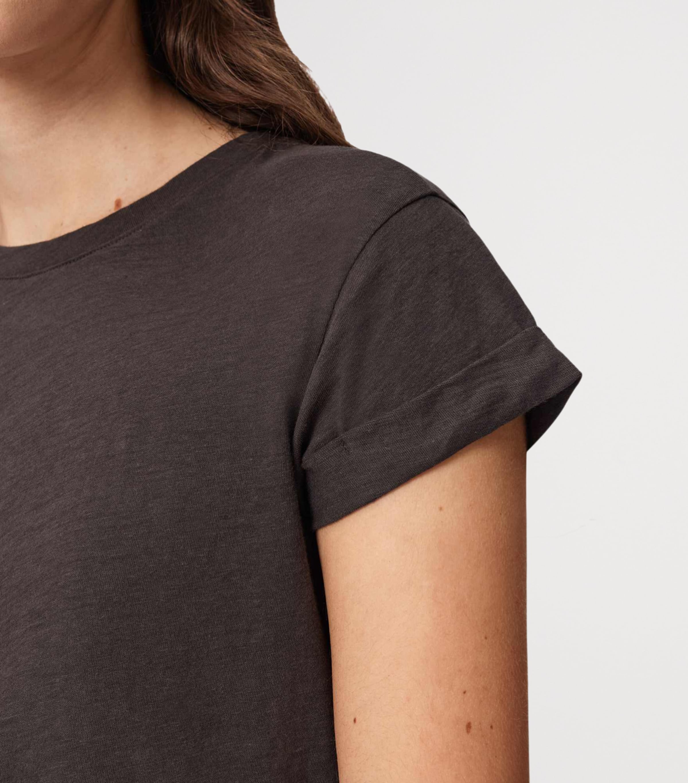 AllSaints Womens Slim Anna T-Shirt Bottle Brown Image 6