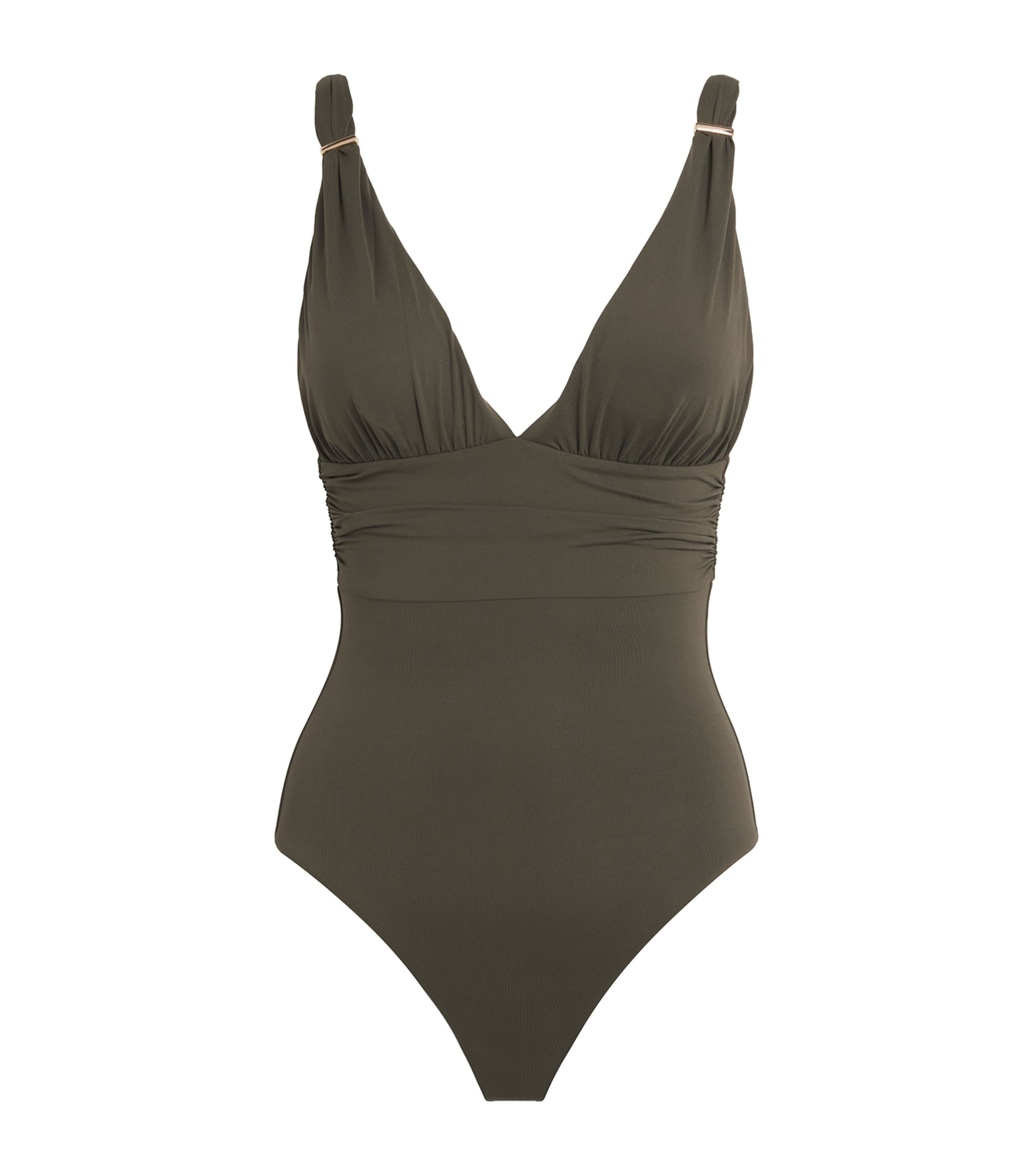 Melissa Odabash V-neck Panarea Swimsuit In Green