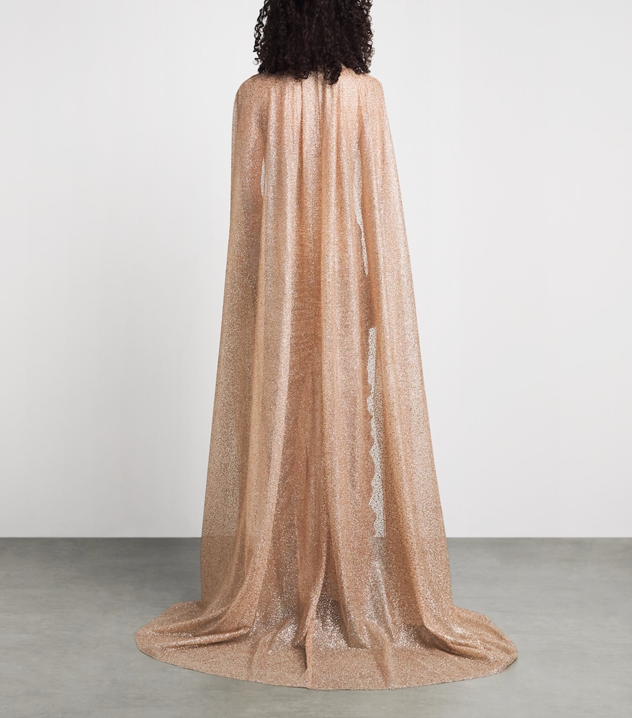 Sandra Mansour Womens Glitter Veil of Light Gown Asis A Rose Image 4