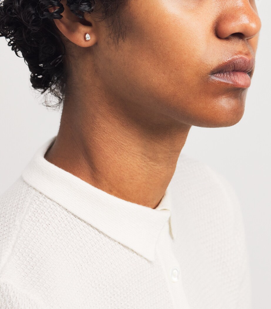 Rose Gold and Diamond Pear Stud Earrings (0.50ctw) ROSE GOLD Image 2