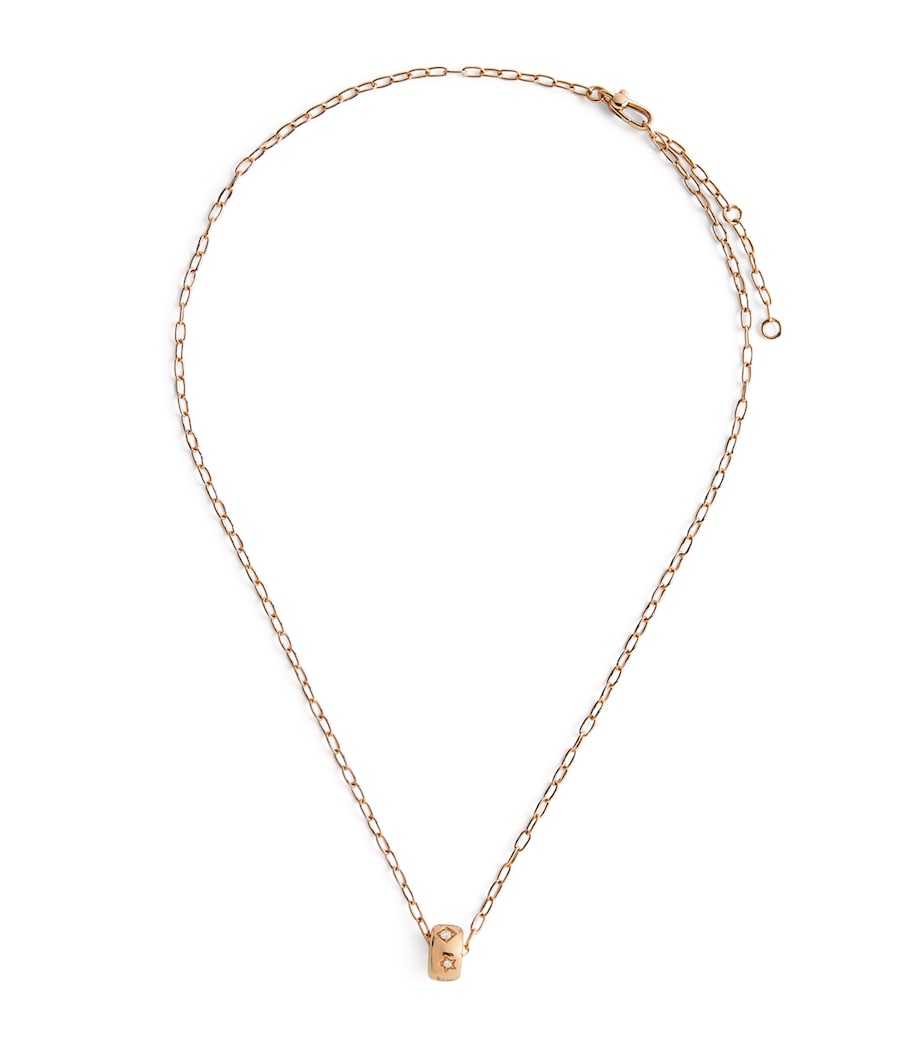 Rose Gold and Diamond Iconica Pendant Necklace DB000 Image 1