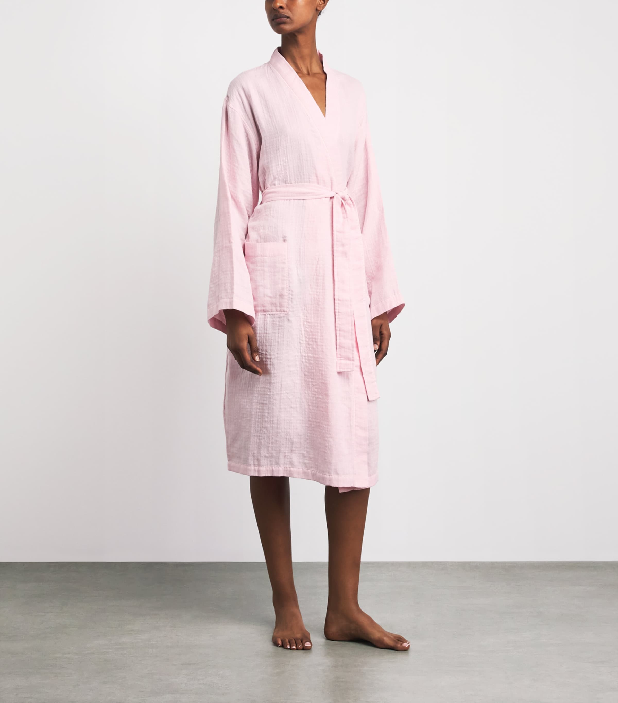Uchino Cotton Marshmallow Gauze Robe (Small) Light Pink Image 2