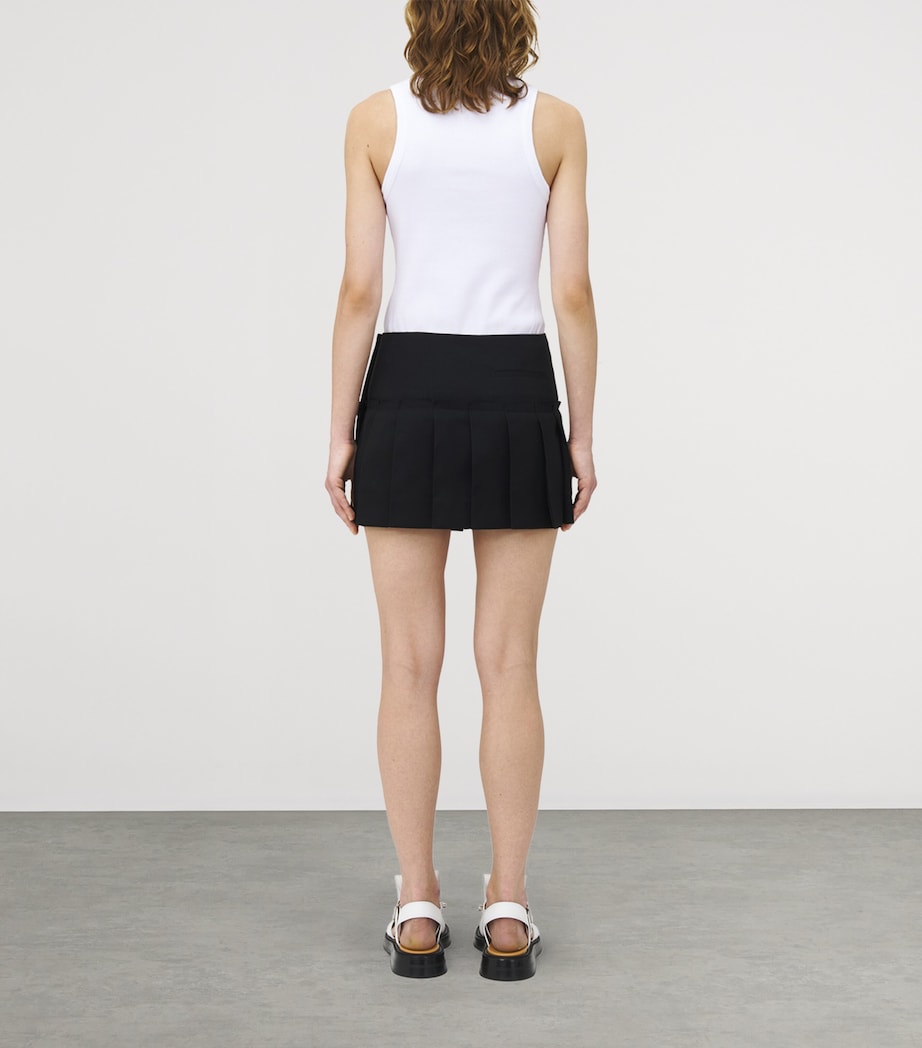 Wool Pleated Mini Skirt 1000 Image 4
