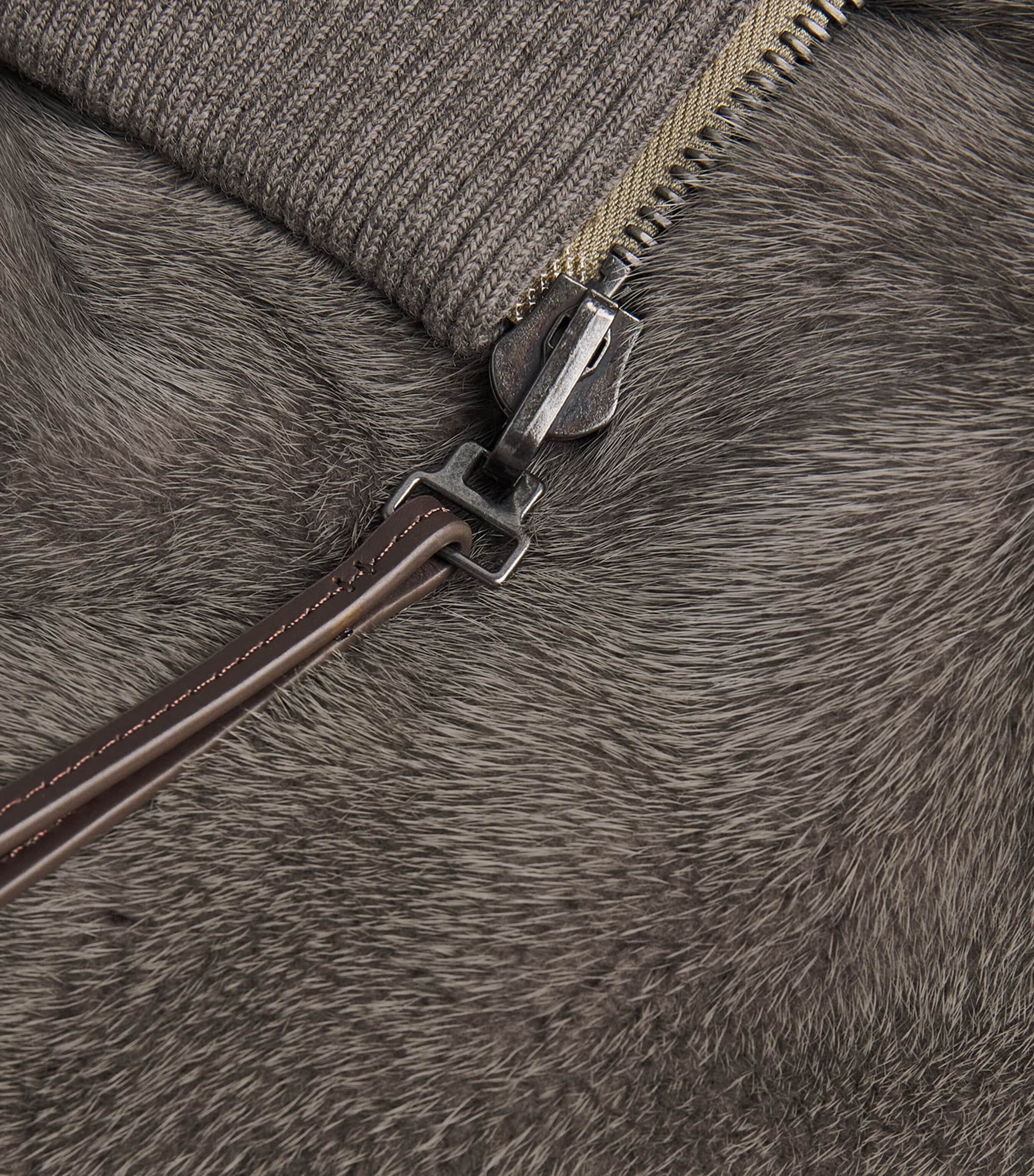 Mink Bomber Jacket B3210 SCHISTE/BRLRD Image 5