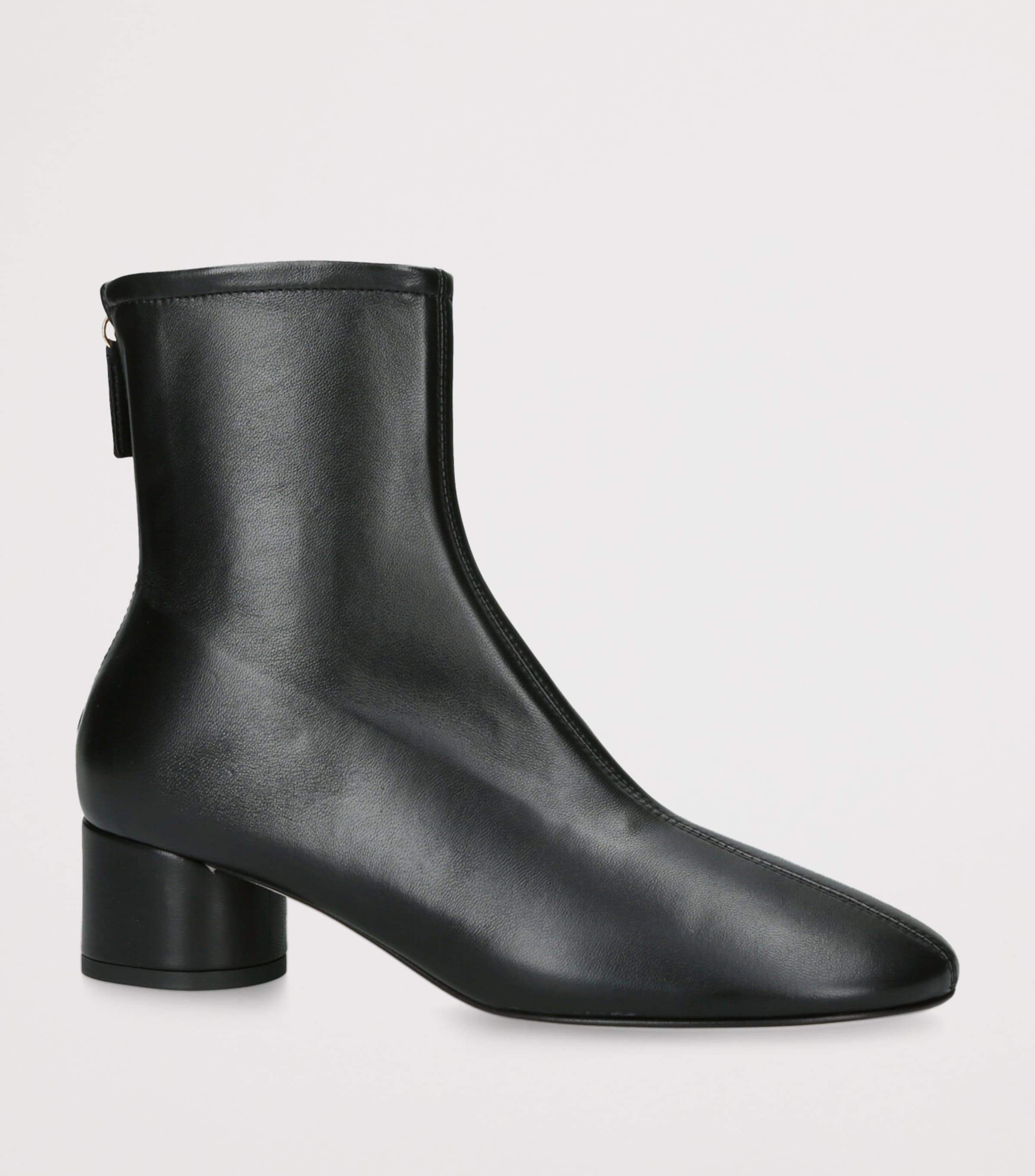 Leather Harlie Ankle Boots 55 BLACK Image 3