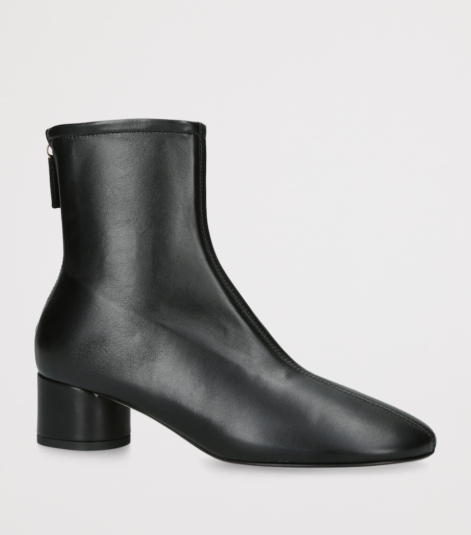 Leather Harlie Ankle Boots 55 BLACK Image 3