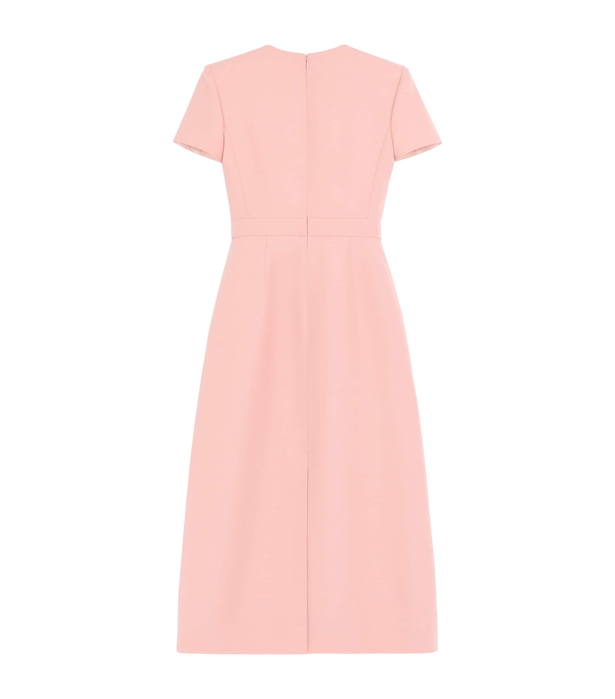 Valentino Womens Wool-Silk Floral Midi Dress Image 2