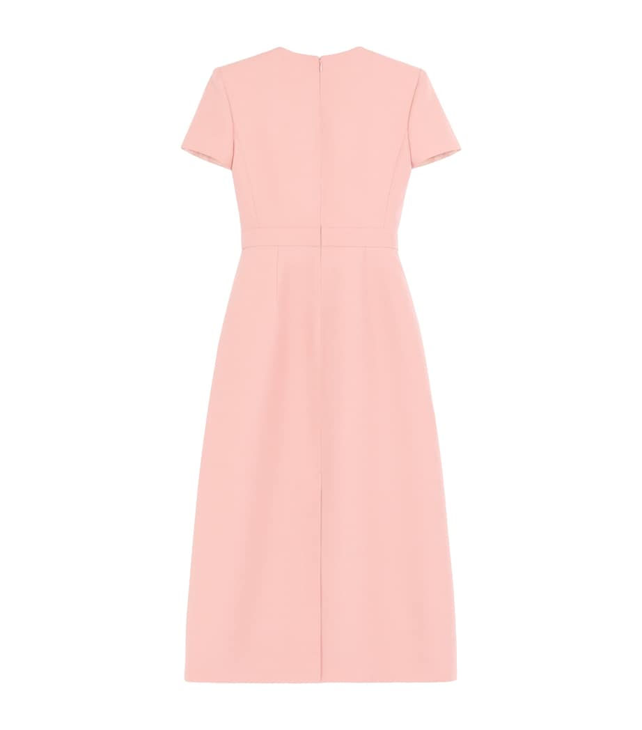Valentino Womens Wool-Silk Floral Midi Dress Image 2