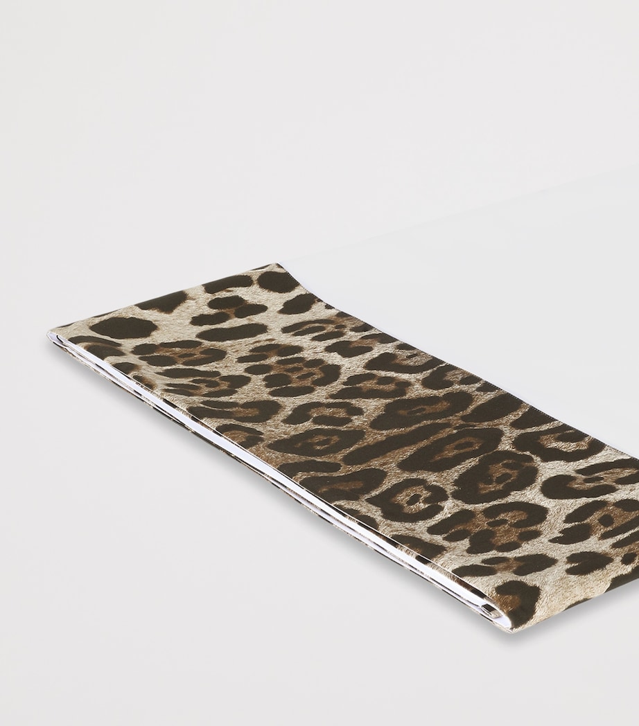 Dolce&Gabbana Casa Cotton Leopard King Flat Sheet (260cm x 280cm) Bianco/leopard Image 4