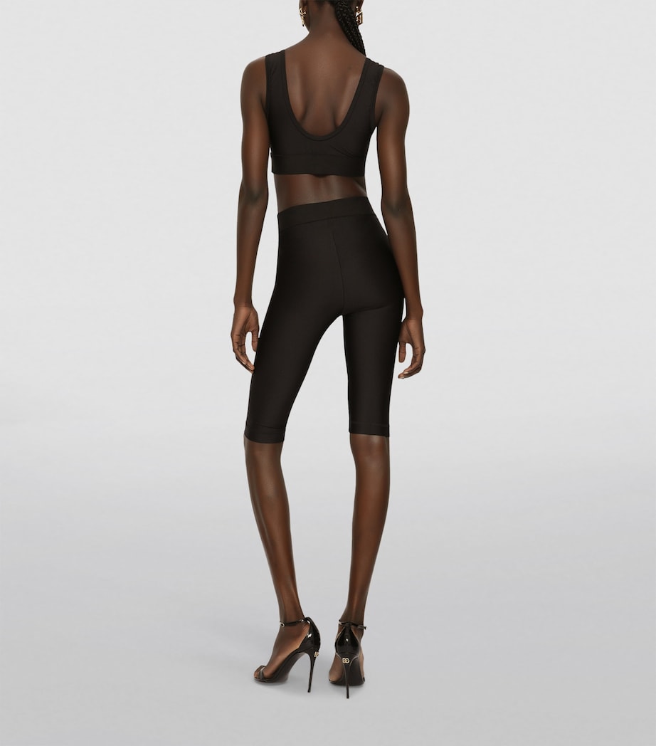 Logo Waistband Short Leggings N0000-BLACK Image 4