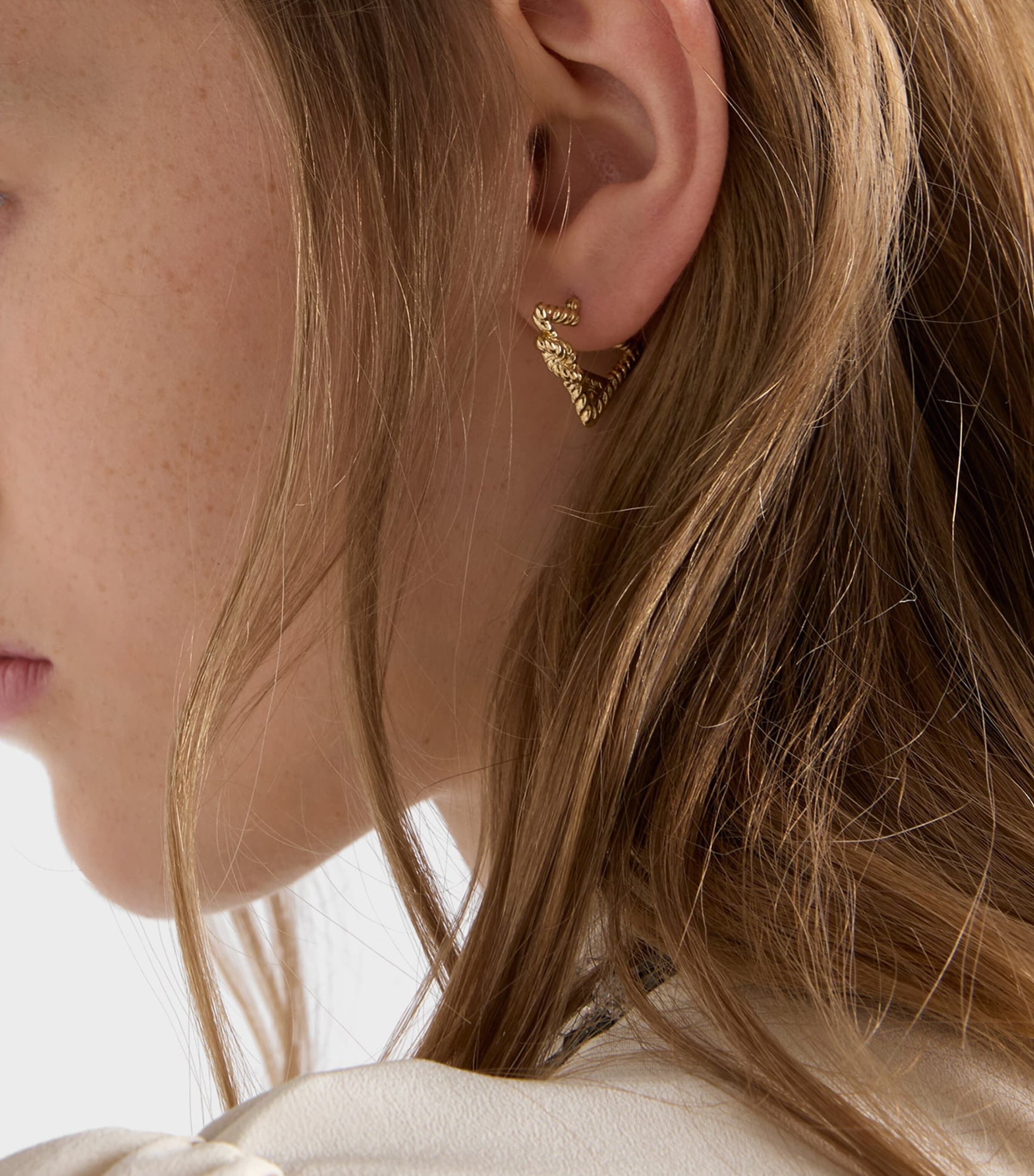 Prada Triangle Earrings Gold/silver Image 2
