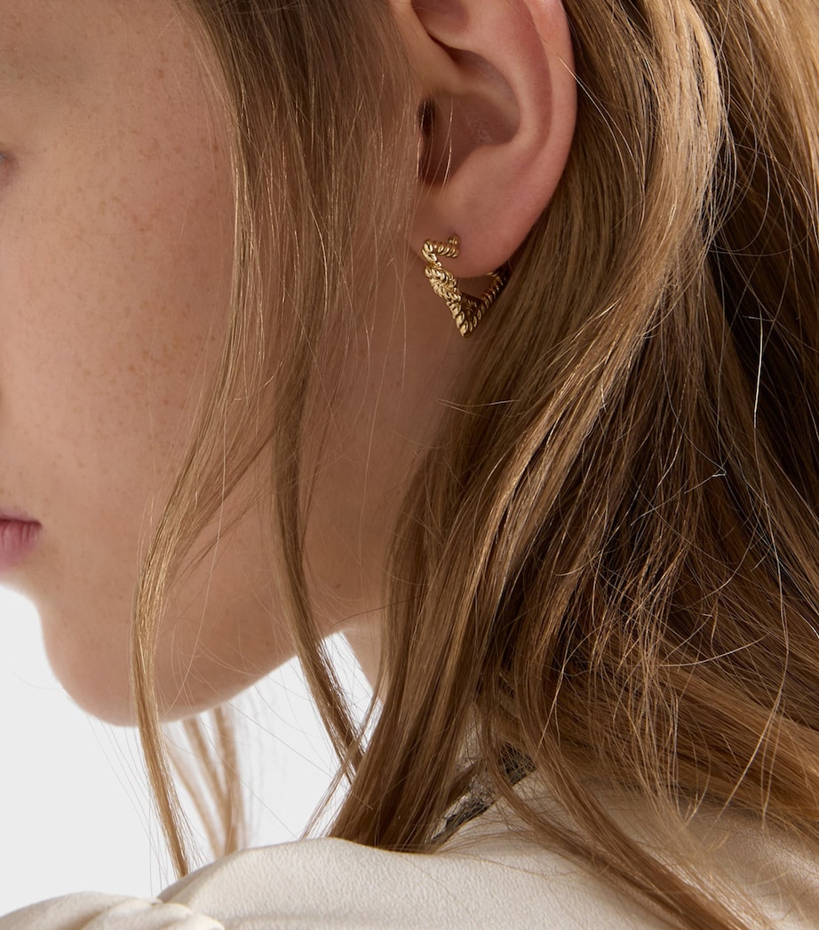 Prada Triangle Earrings Gold/silver Image 2