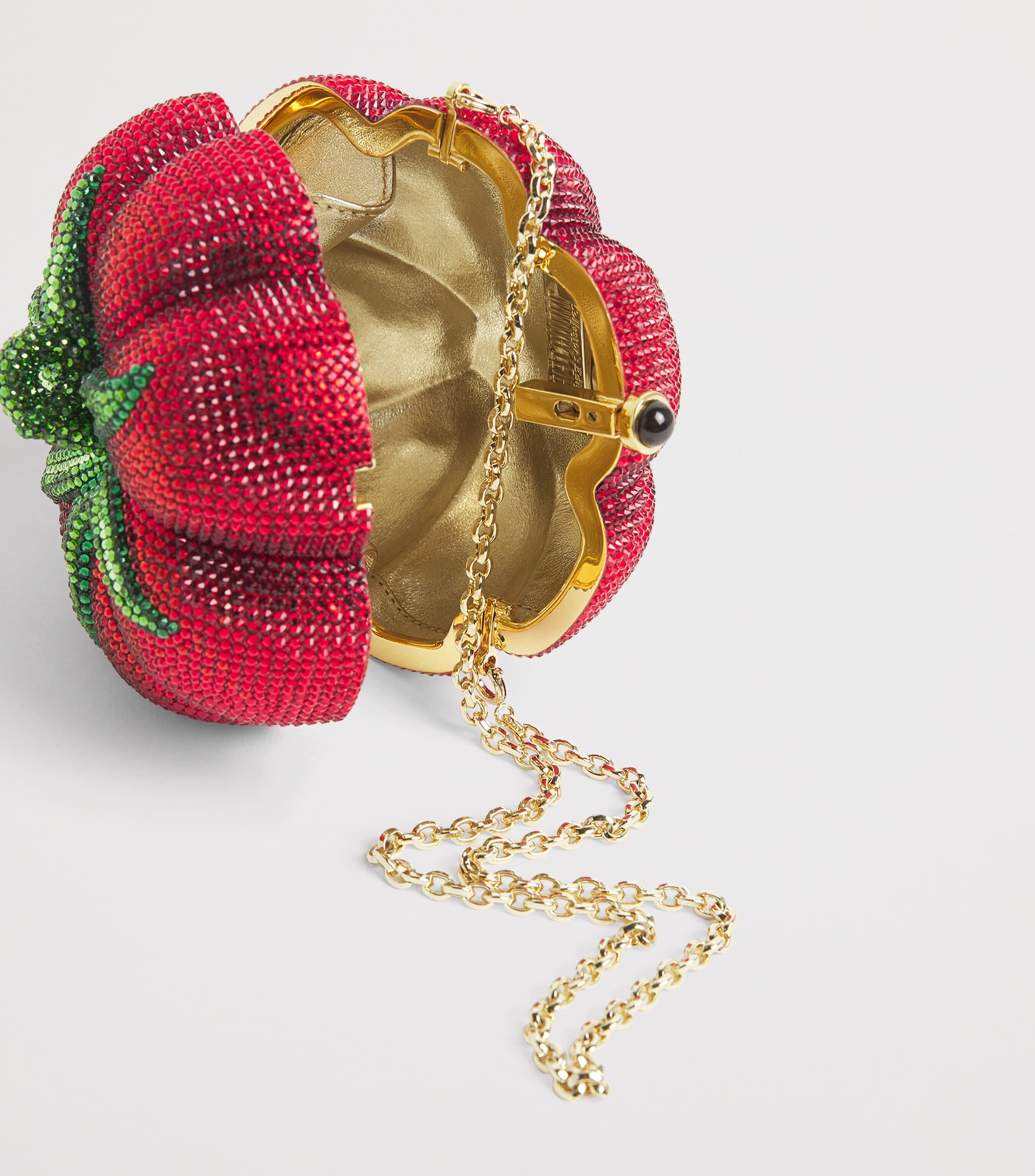 Judith Leiber Embellished Tomato Clutch Bag Chmpg Light Siam Mul Image 6